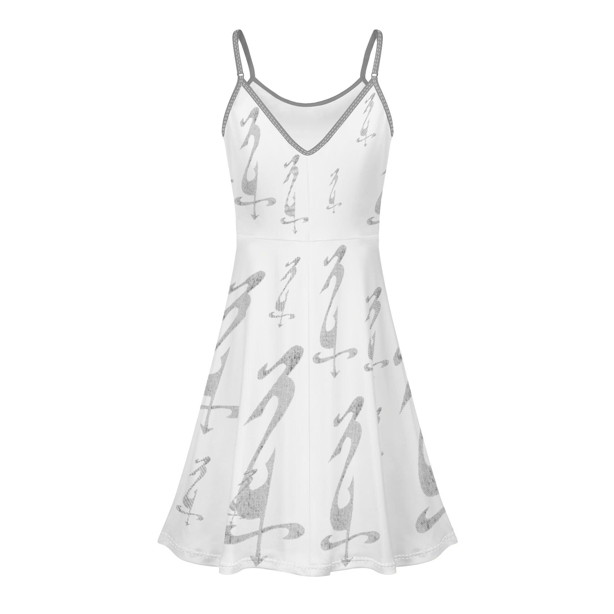 Women's Lounge Sleeveless Adjustable Spaghetti Strap Short Swing Dress - MES...Where