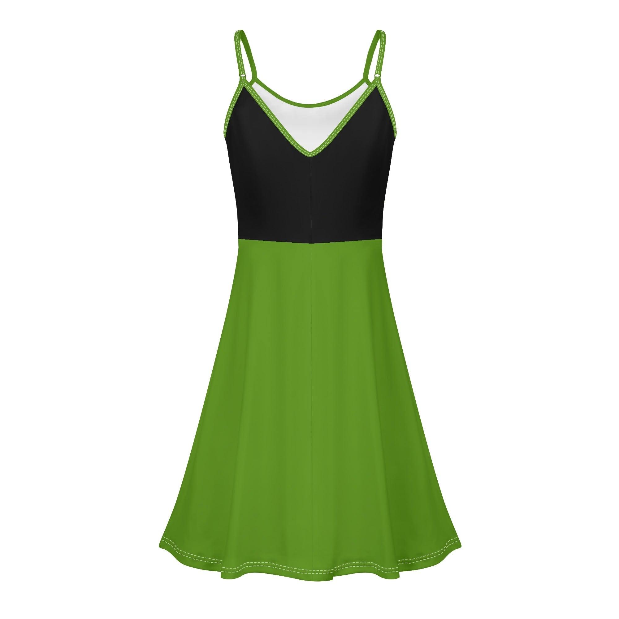 Women's Lounge Sleeveless Adjustable Spaghetti Strap Short Swing Dress - MES...Where