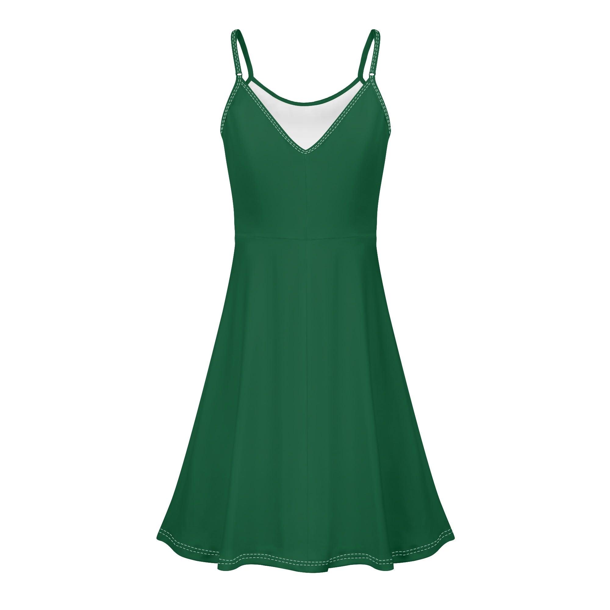 Women's Lounge Sleeveless Adjustable Spaghetti Strap Short Swing Dress - MES...Where