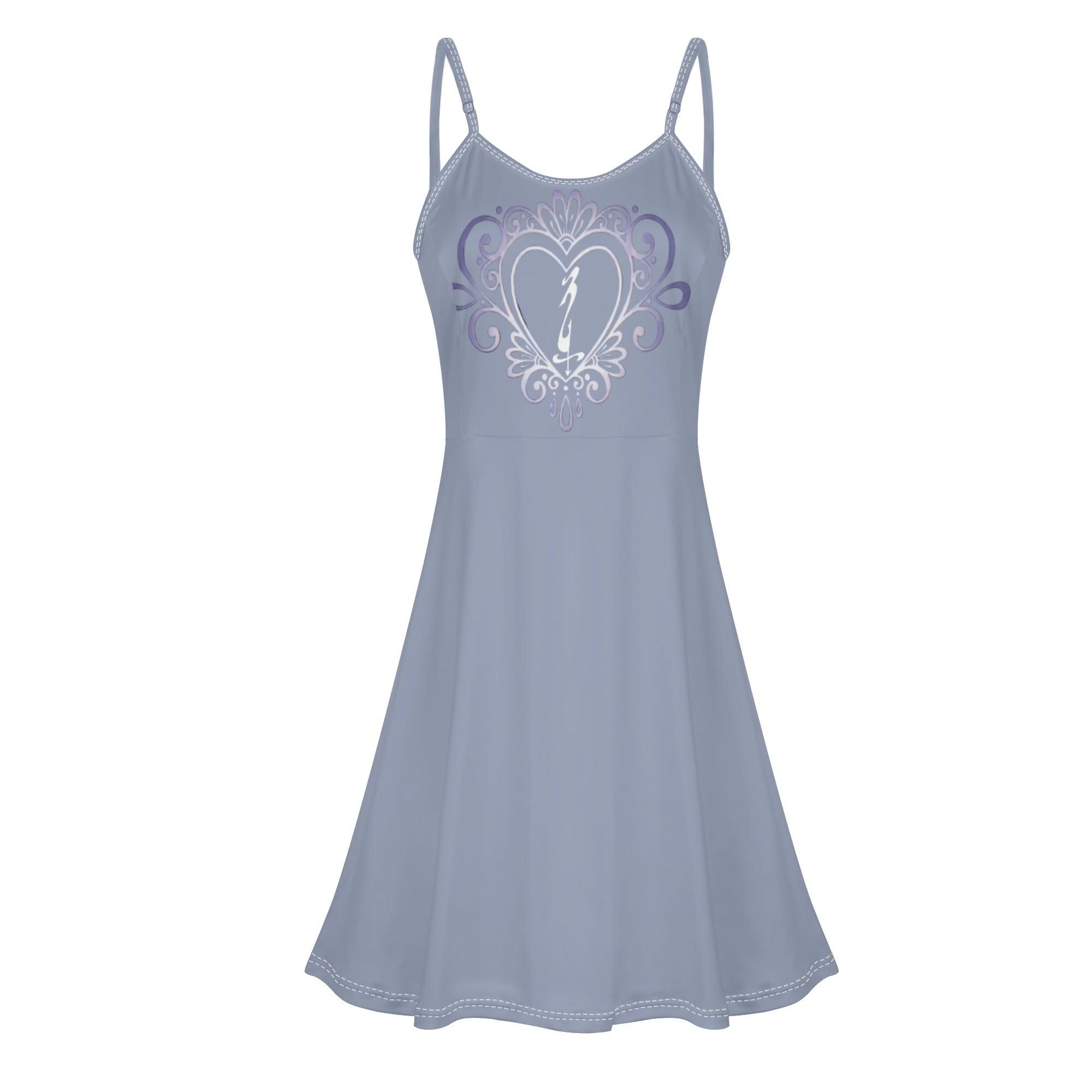 Women's Lounge Sleeveless Adjustable Spaghetti Strap Short Swing Dress - MES...Where