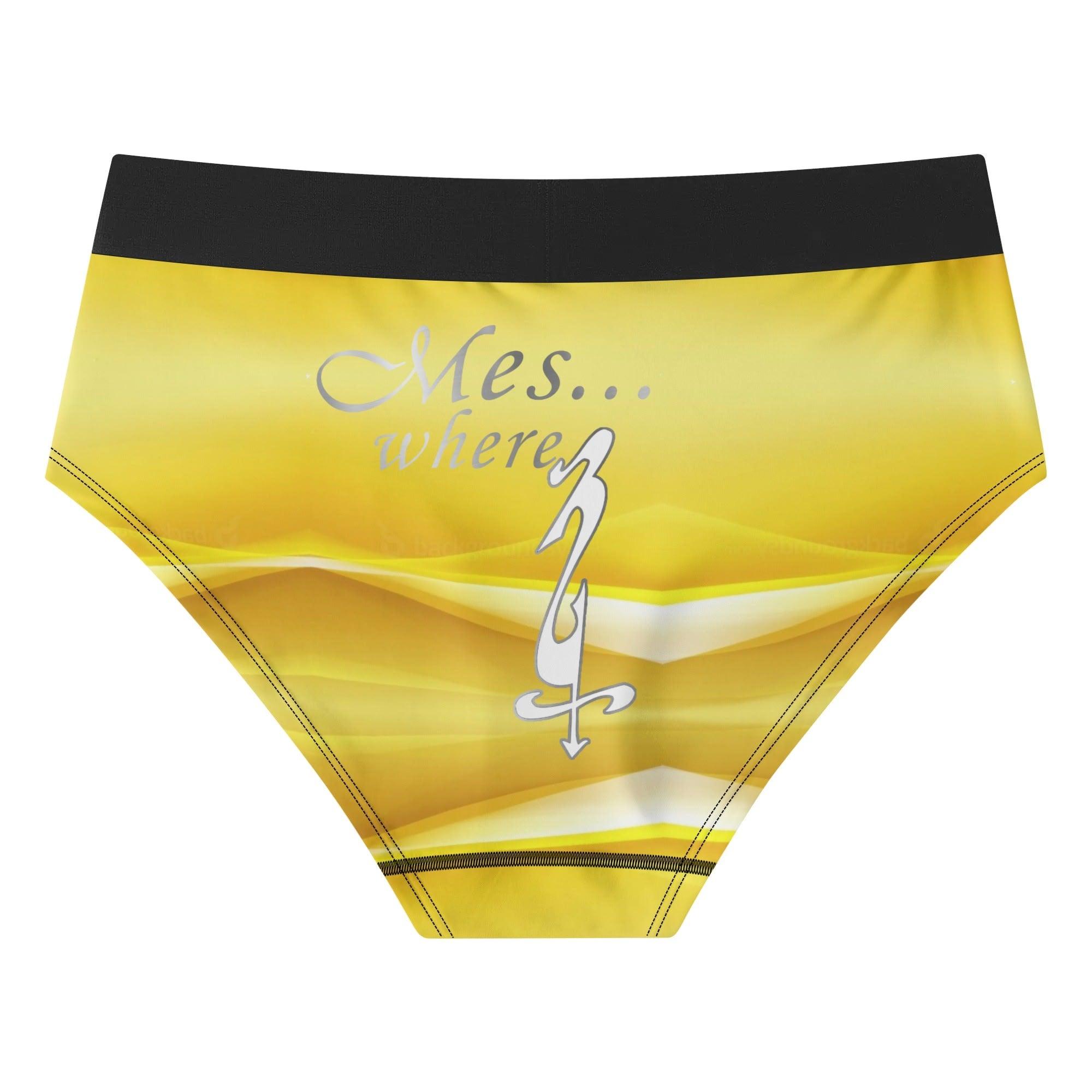 Womens Mid Waisted Briefs - MES...Where