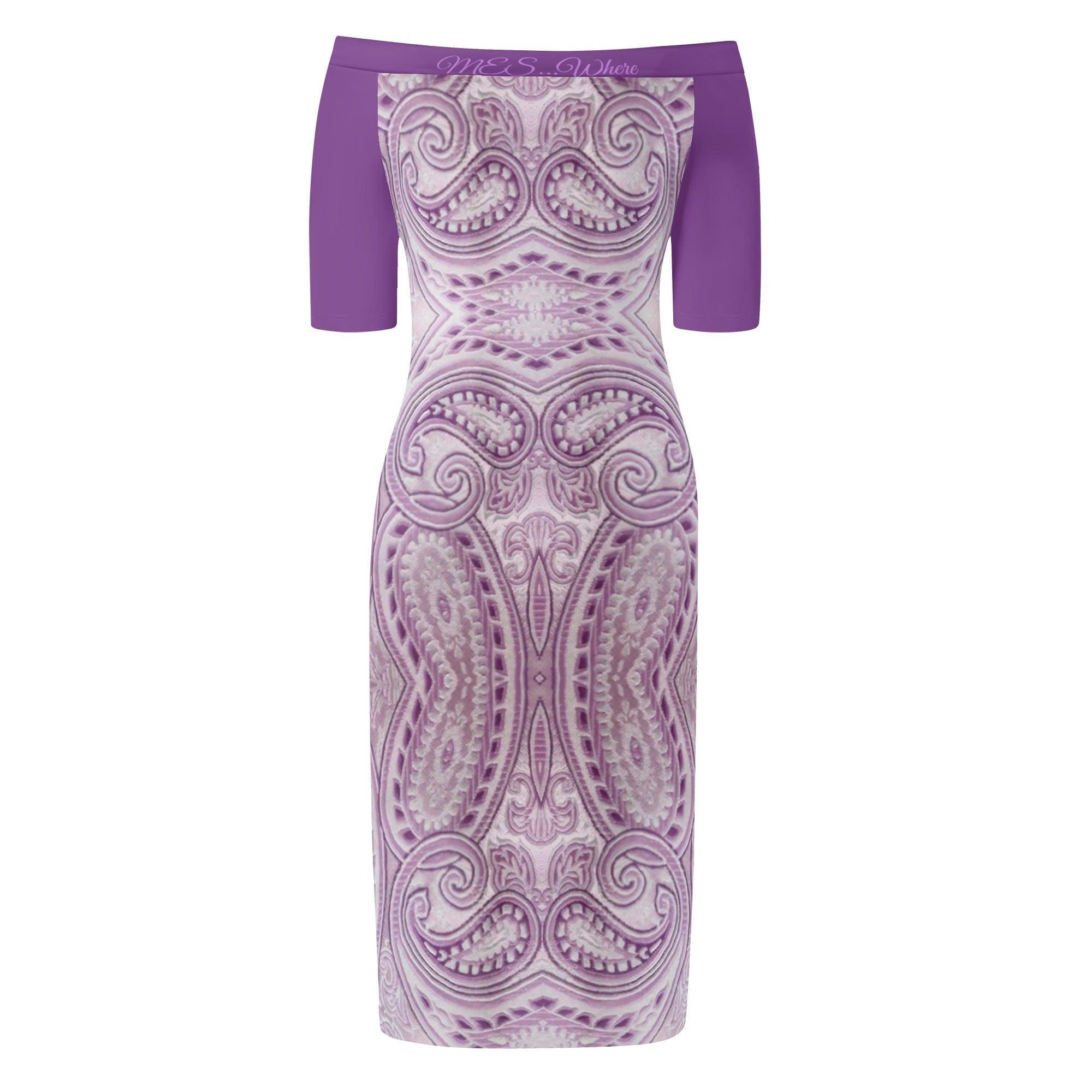 Women's Off The Shoulder Office/Evening Dress - MES...Where