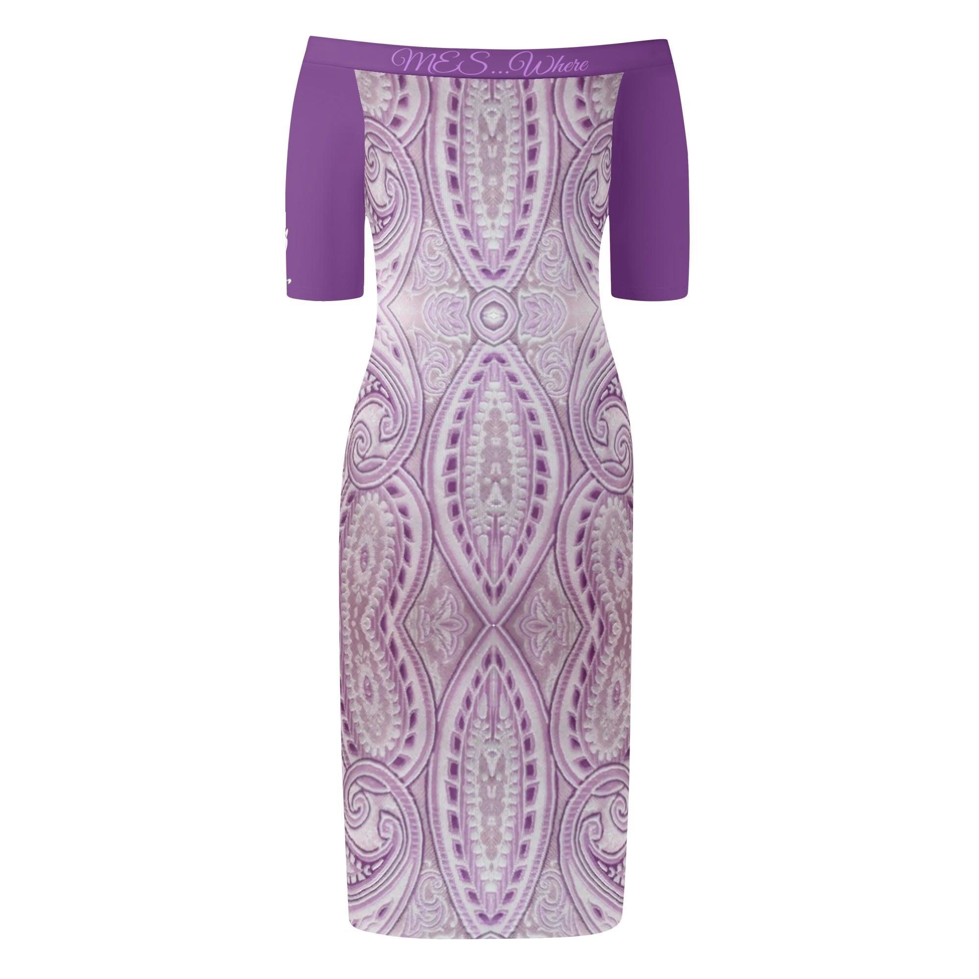 Women's Off The Shoulder Office/Evening Dress - MES...Where