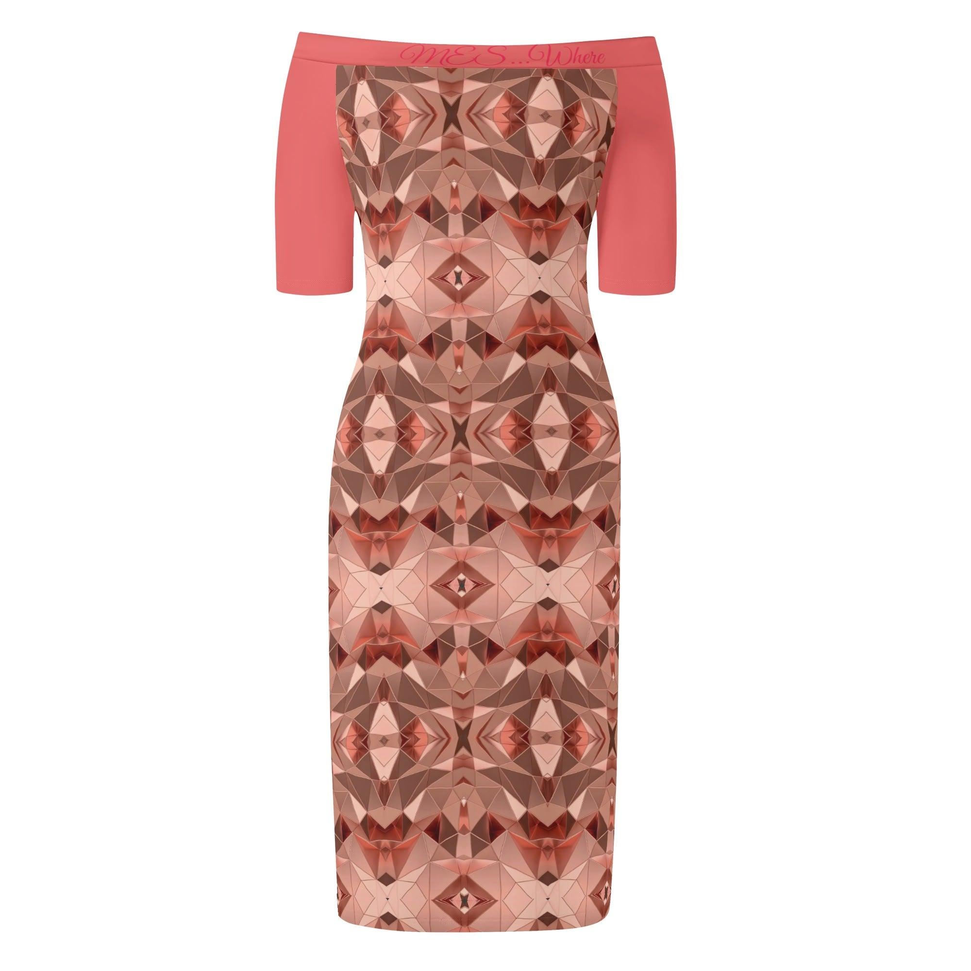 Women's Off The Shoulder Office/Evening Dress - MES...Where