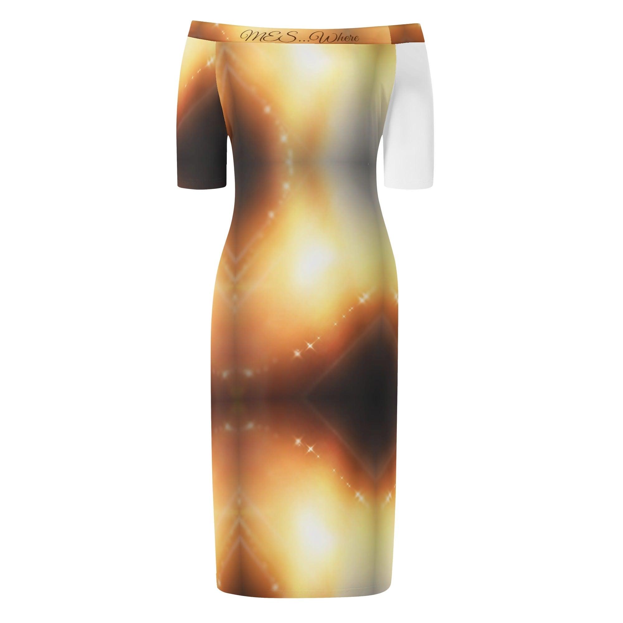 Women's Off The Shoulder Office/Evening Dress - MES...Where