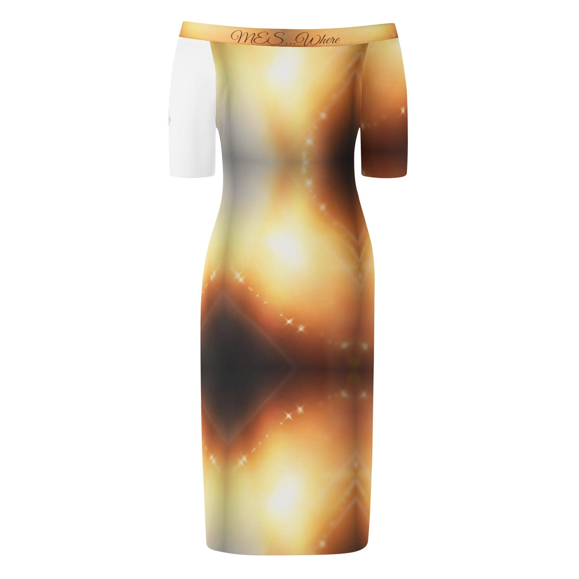 Women's Off The Shoulder Office/Evening Dress - MES...Where