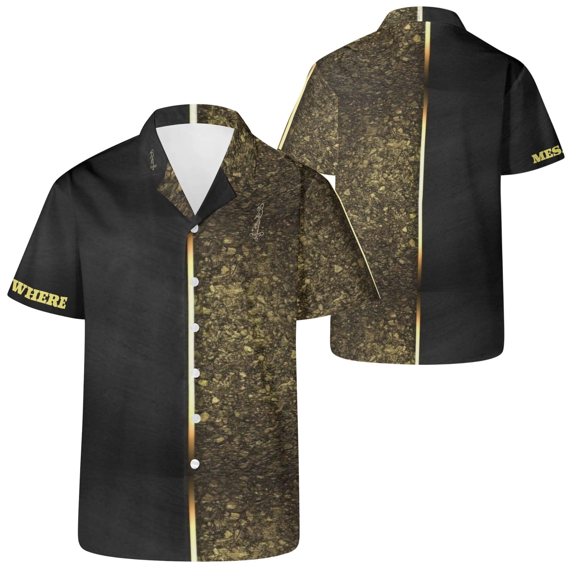 Men's All Over Print Casual Short Sleeve Shirt - MES...Where