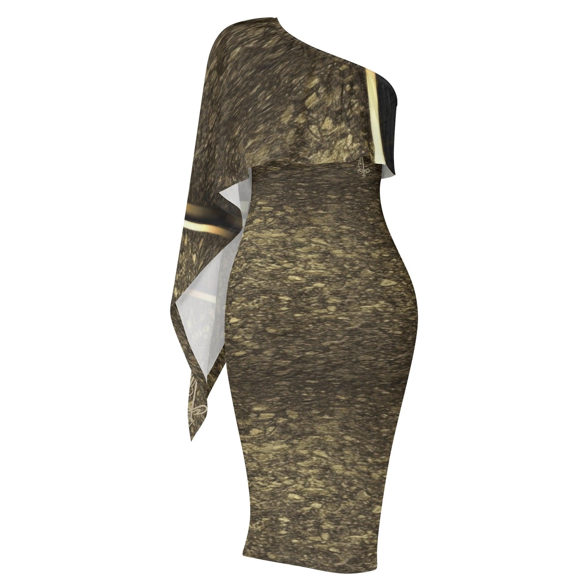 Women's Long Sleeve One Shoulder Party/Evening Dress - MES...Where