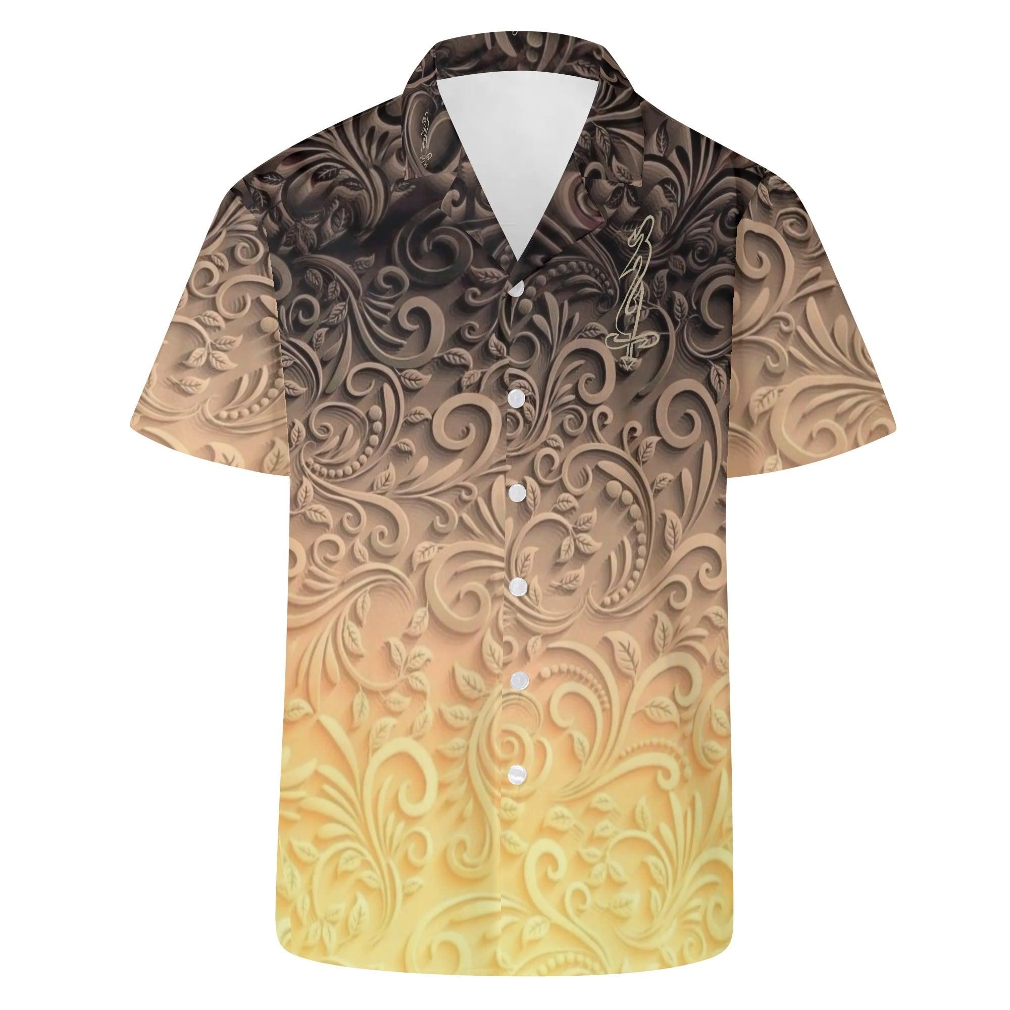 Men's All Over Print Casual Short Sleeve Shirt - MES...Where