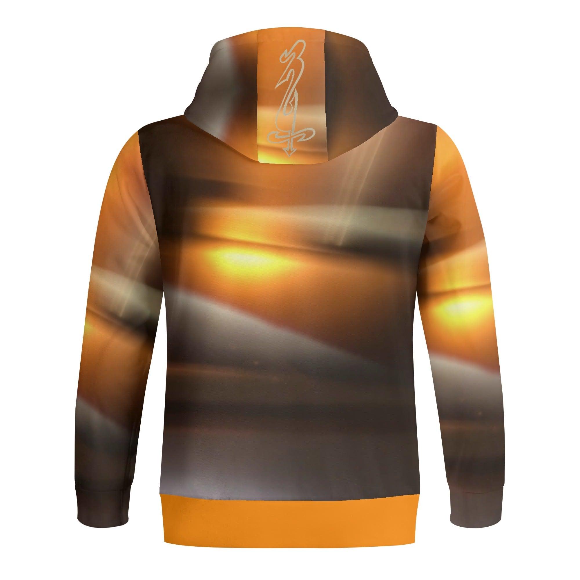 Men's Print All Over Full Zip Turtleneck Hoodie Streetwear - MES...Where