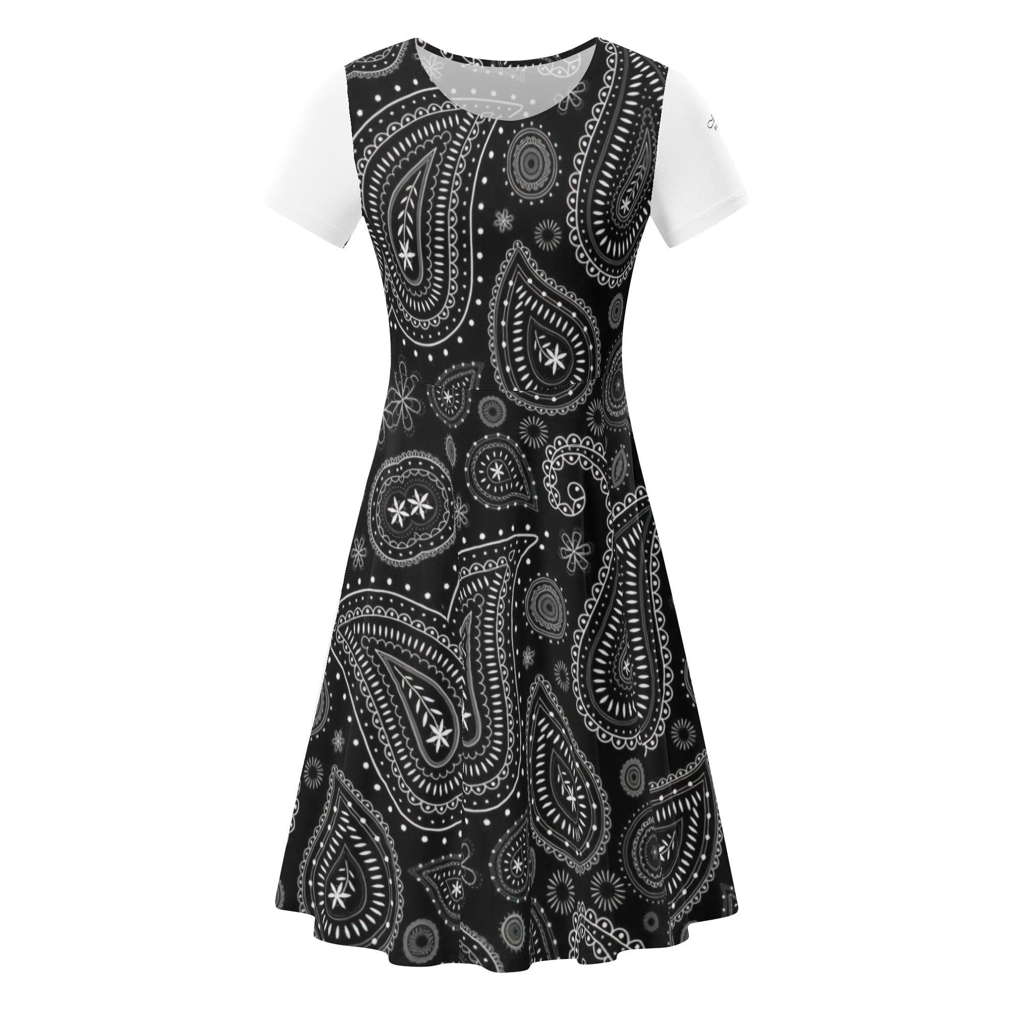 Women's Short Sleeve Ruffle Dress - MES...Where