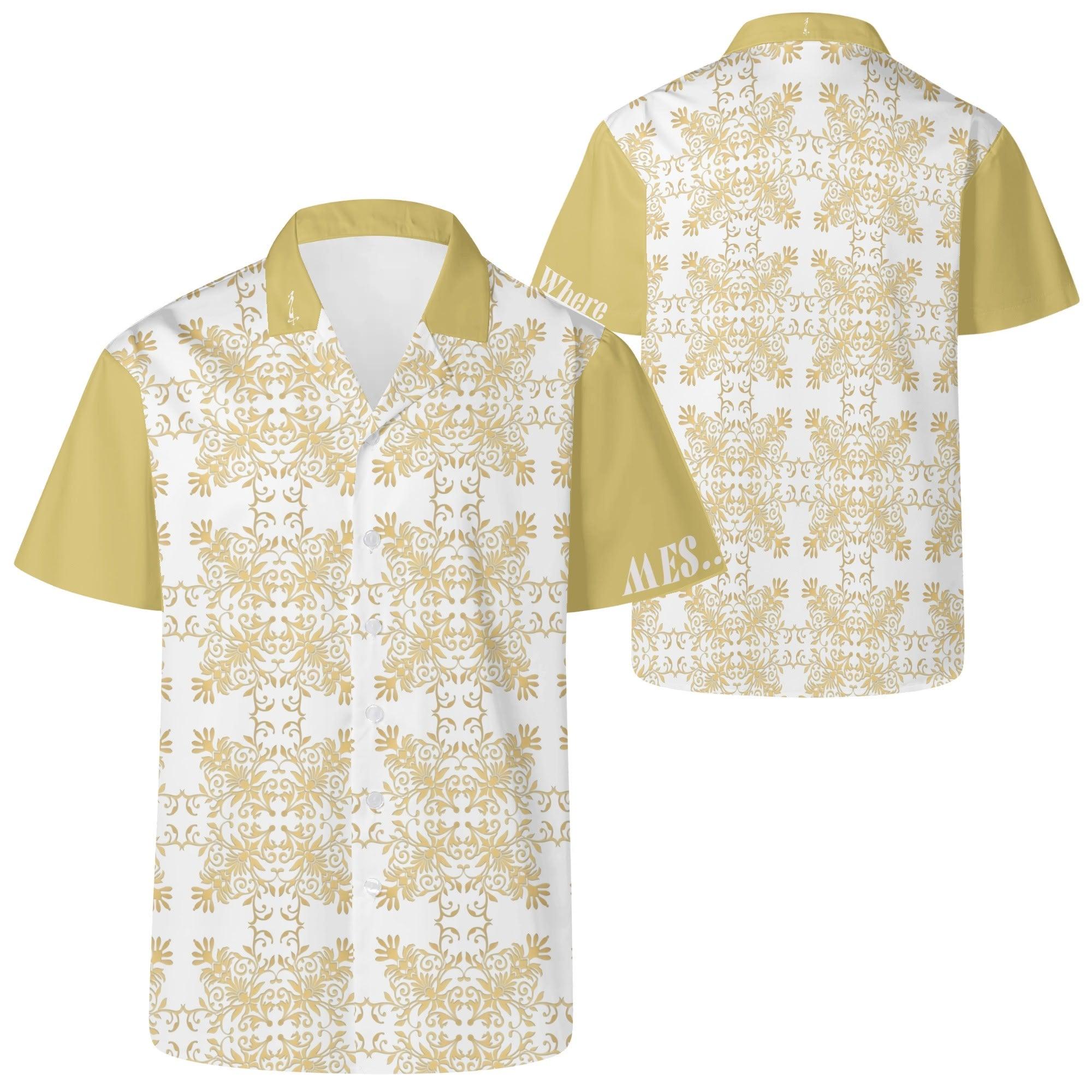 Men's All Over Print Casual Short Sleeve Shirt - MES...Where