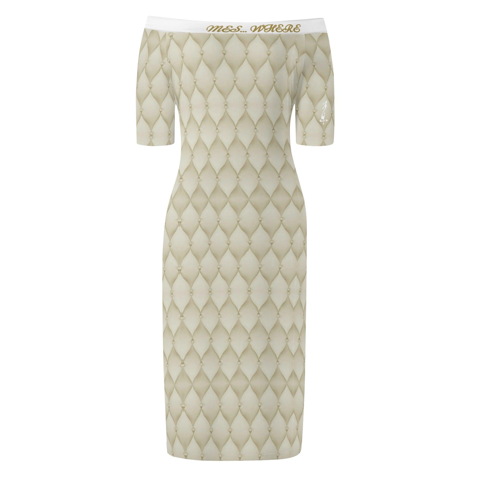 Women's Off The Shoulder Office/Evening Dress - MES...Where