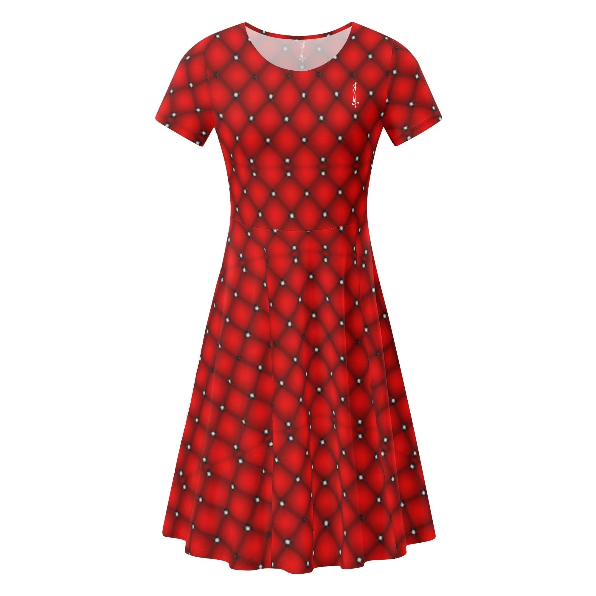 Women's Short Sleeve Ruffle Dress - MES...Where