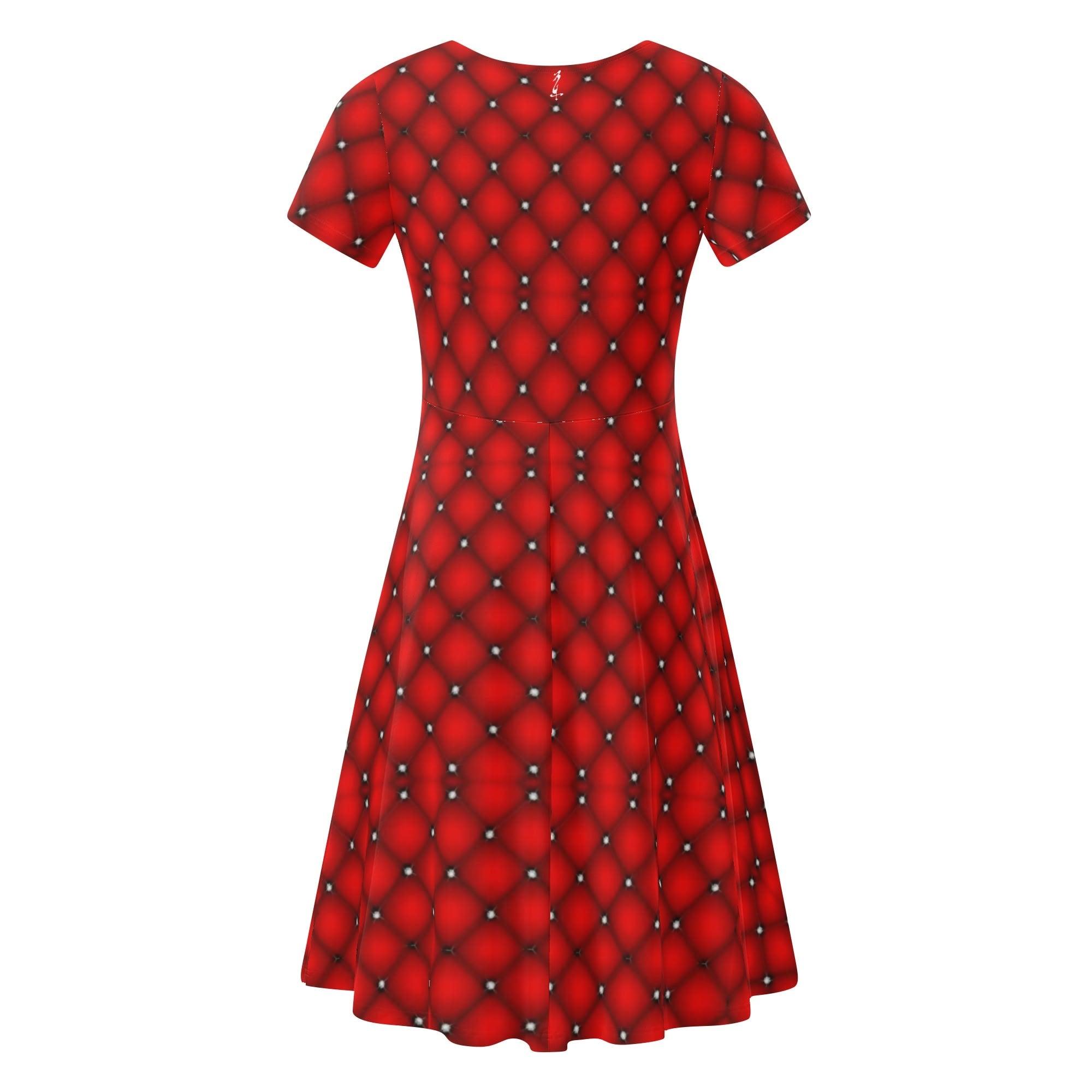 Women's Short Sleeve Ruffle Dress - MES...Where