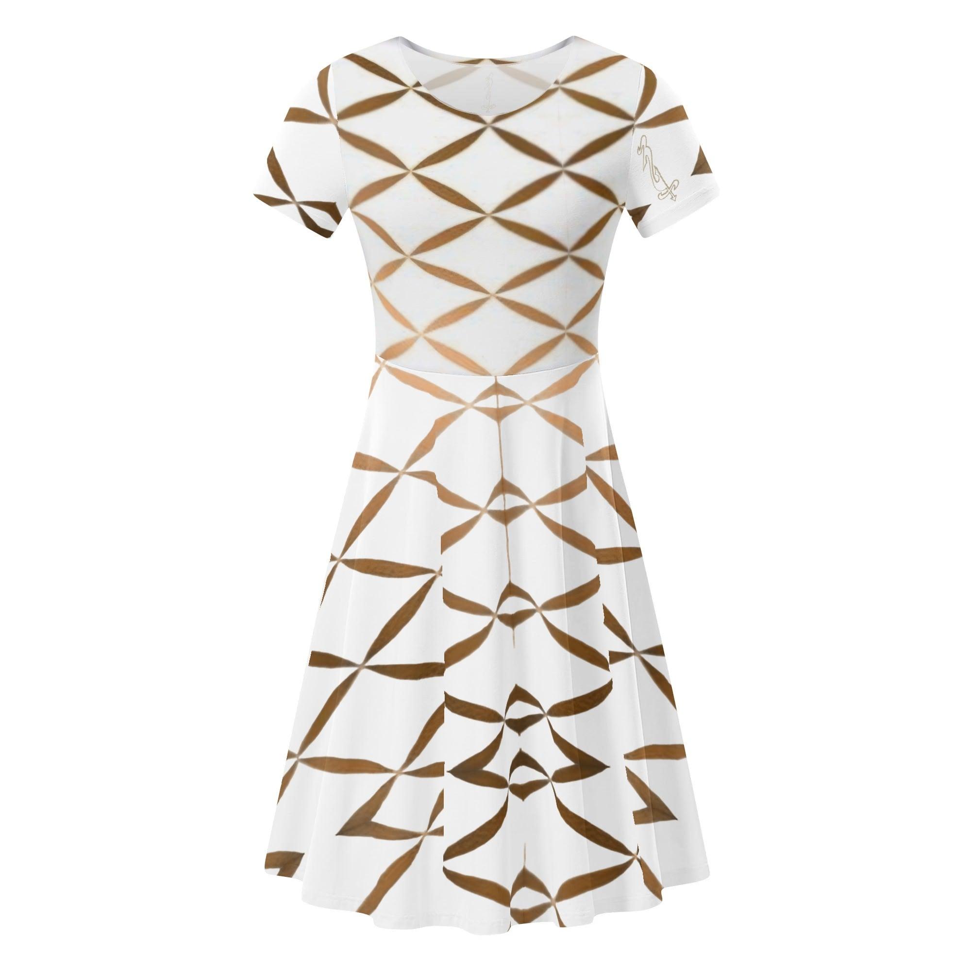 Women's Short Sleeve Ruffle Dress - MES...Where