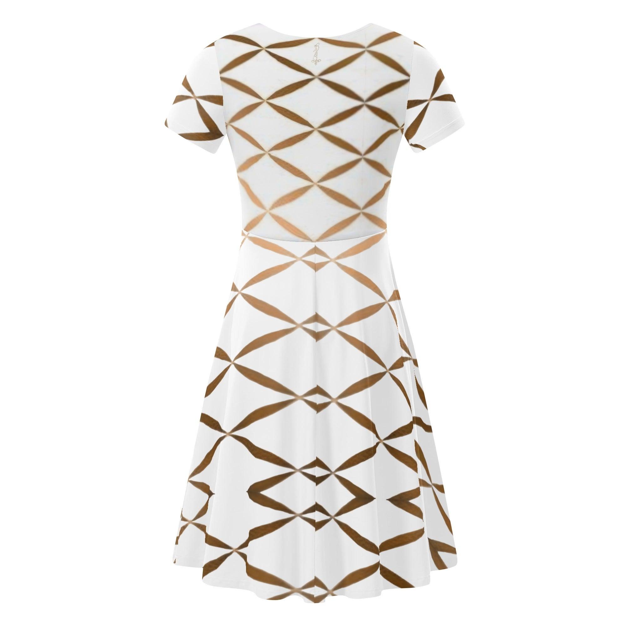 Women's Short Sleeve Ruffle Dress - MES...Where