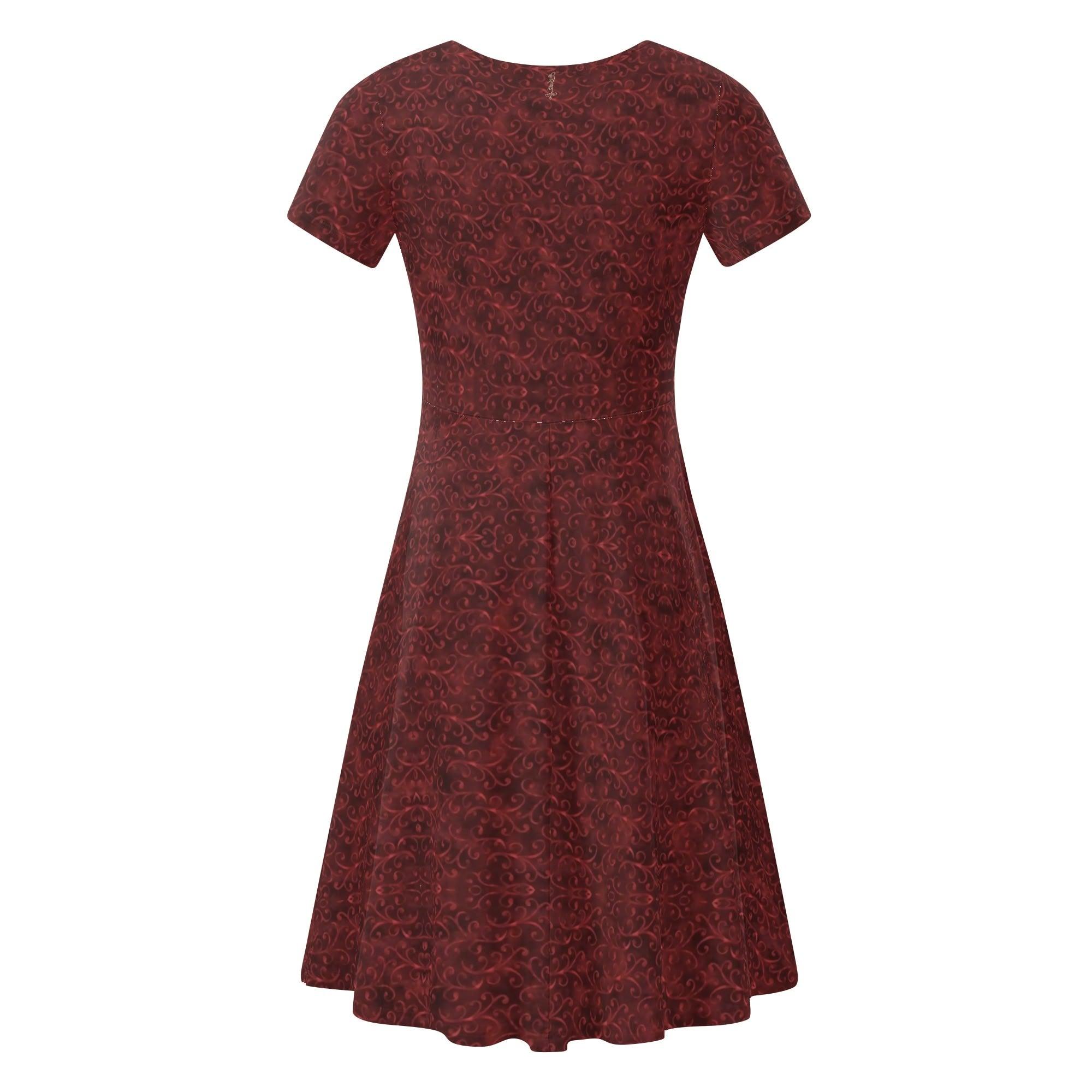 Women's Short Sleeve Ruffle Dress - MES...Where