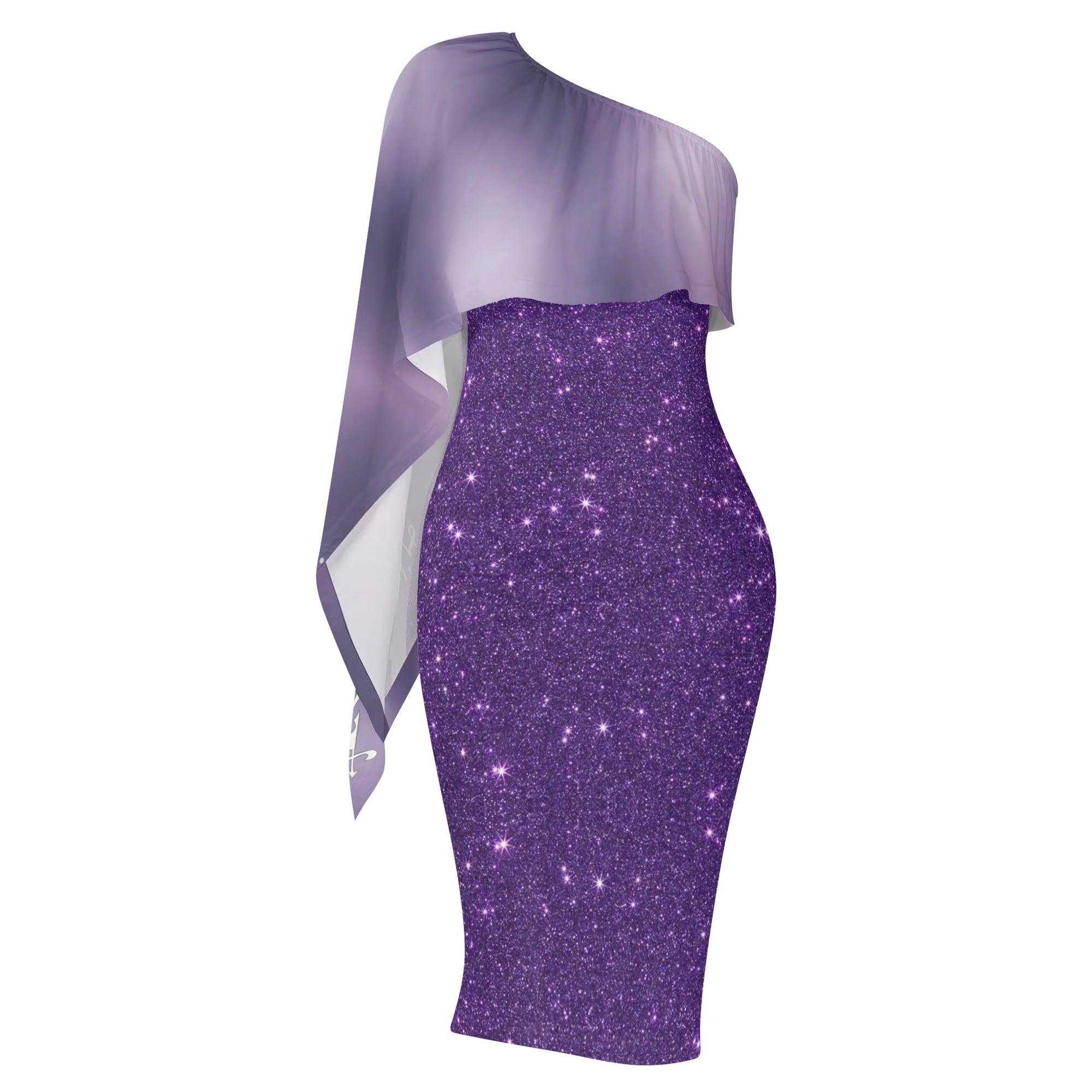 Women's Long Sleeve One Shoulder Party/Evening Dress - MES...Where