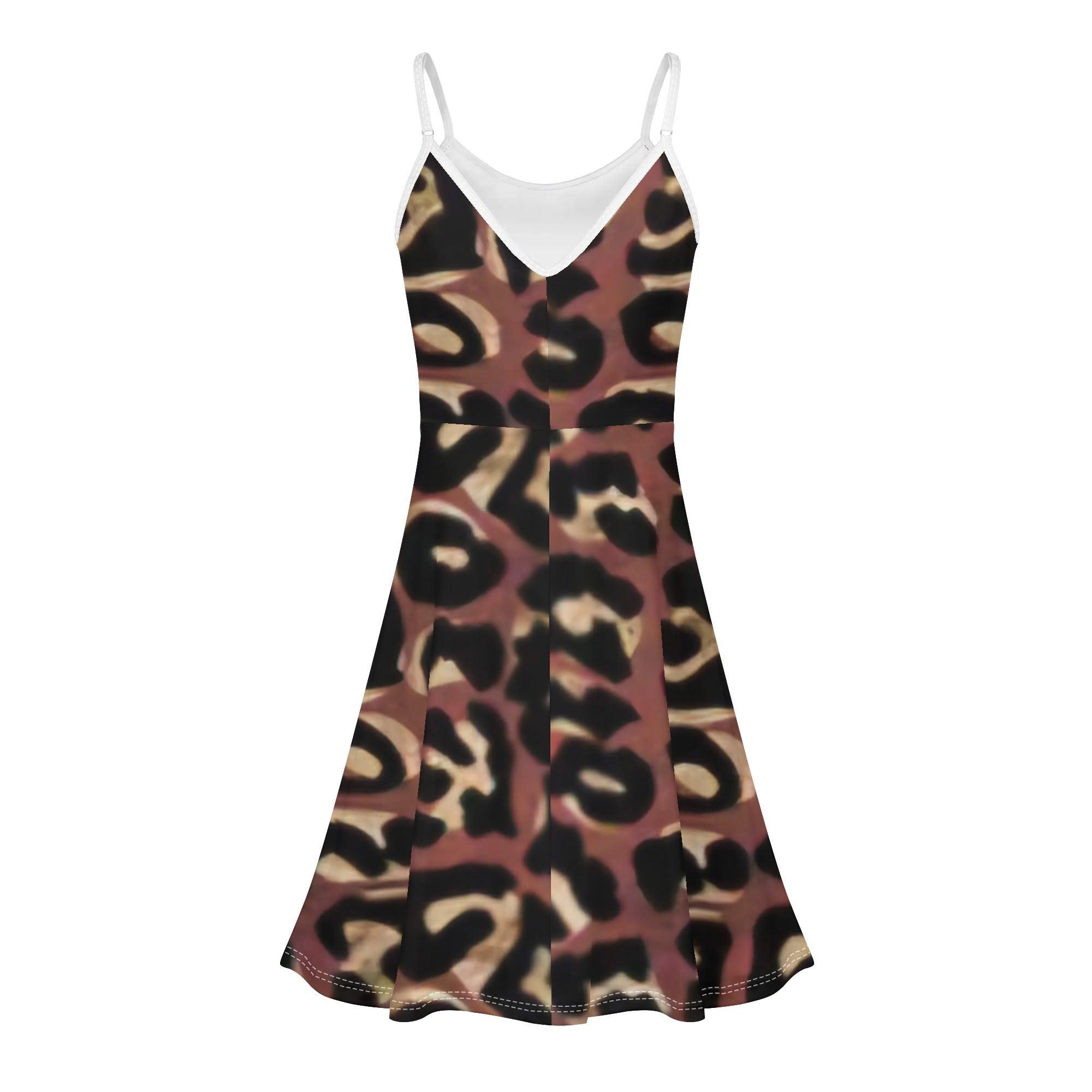 Women's Lounge Sleeveless Adjustable Spaghetti Strap Short Swing Dress - MES...Where