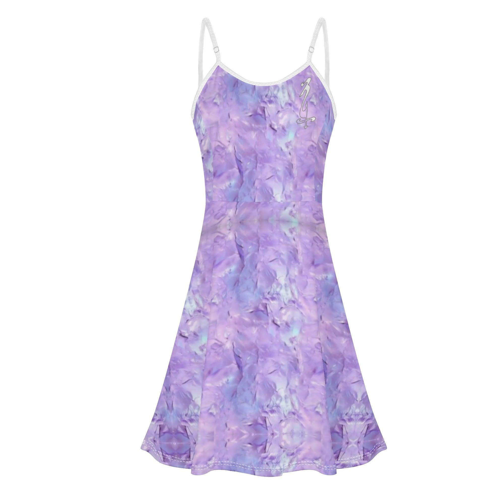 Women's Lounge Sleeveless Adjustable Spaghetti Strap Short Swing Dress - MES...Where