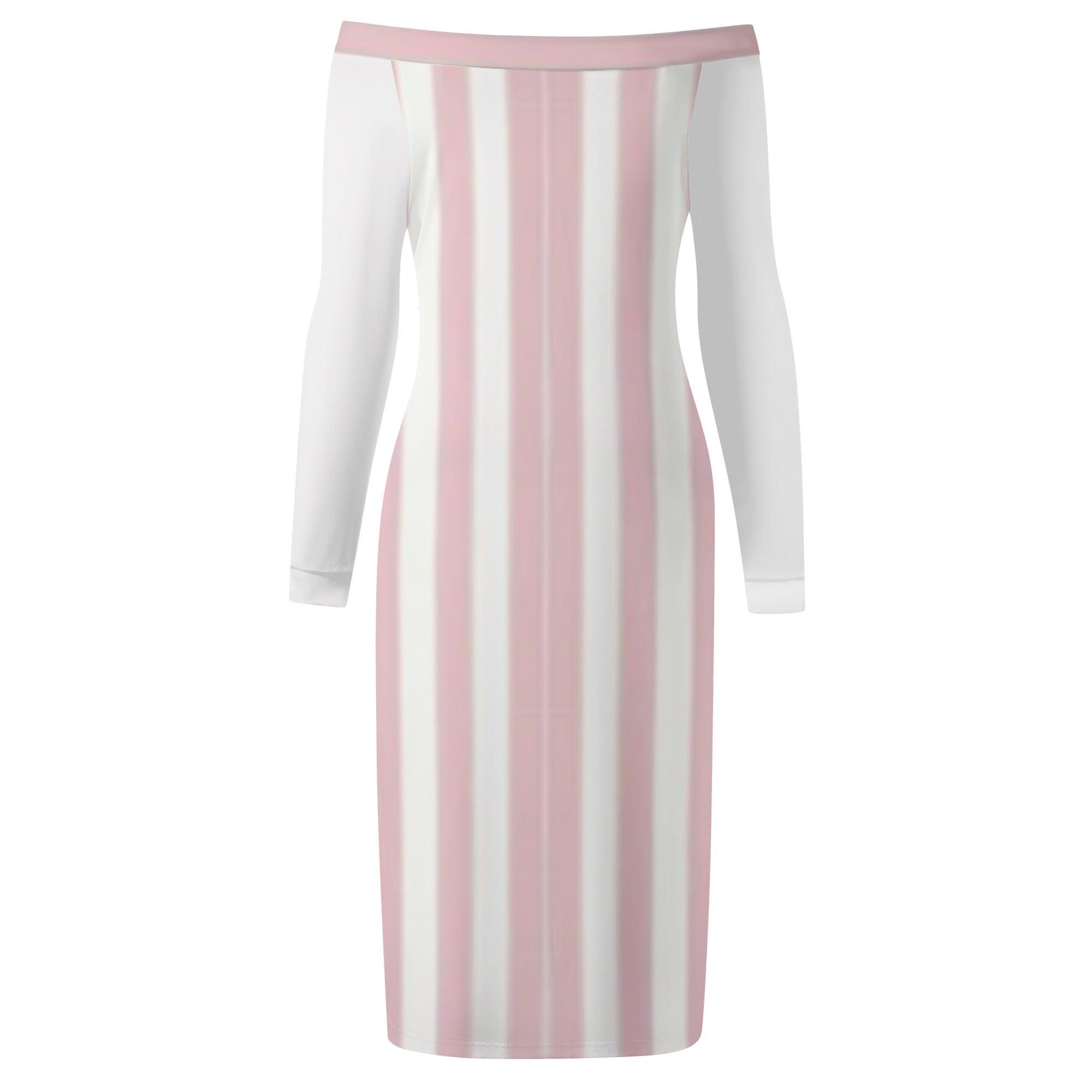 Women's Off The Shoulder Long Sleeve Elegant Wrap Dress - MES...Where