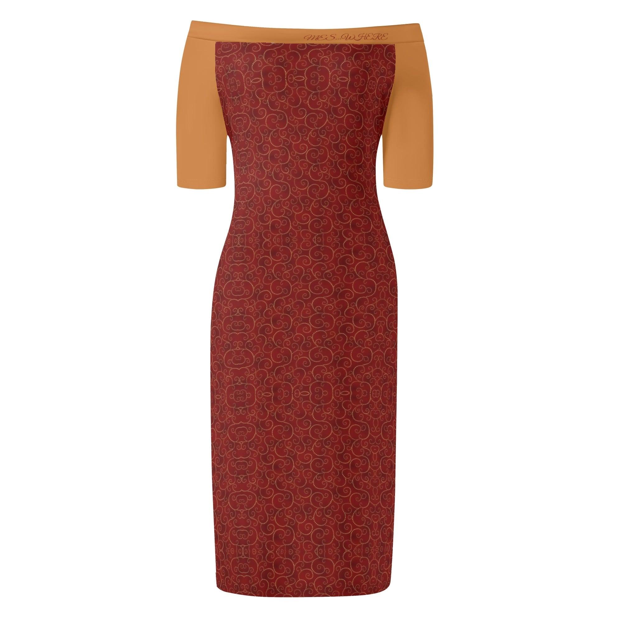 Women's Off the Shoulder Office/Evening Dress - MES...Where