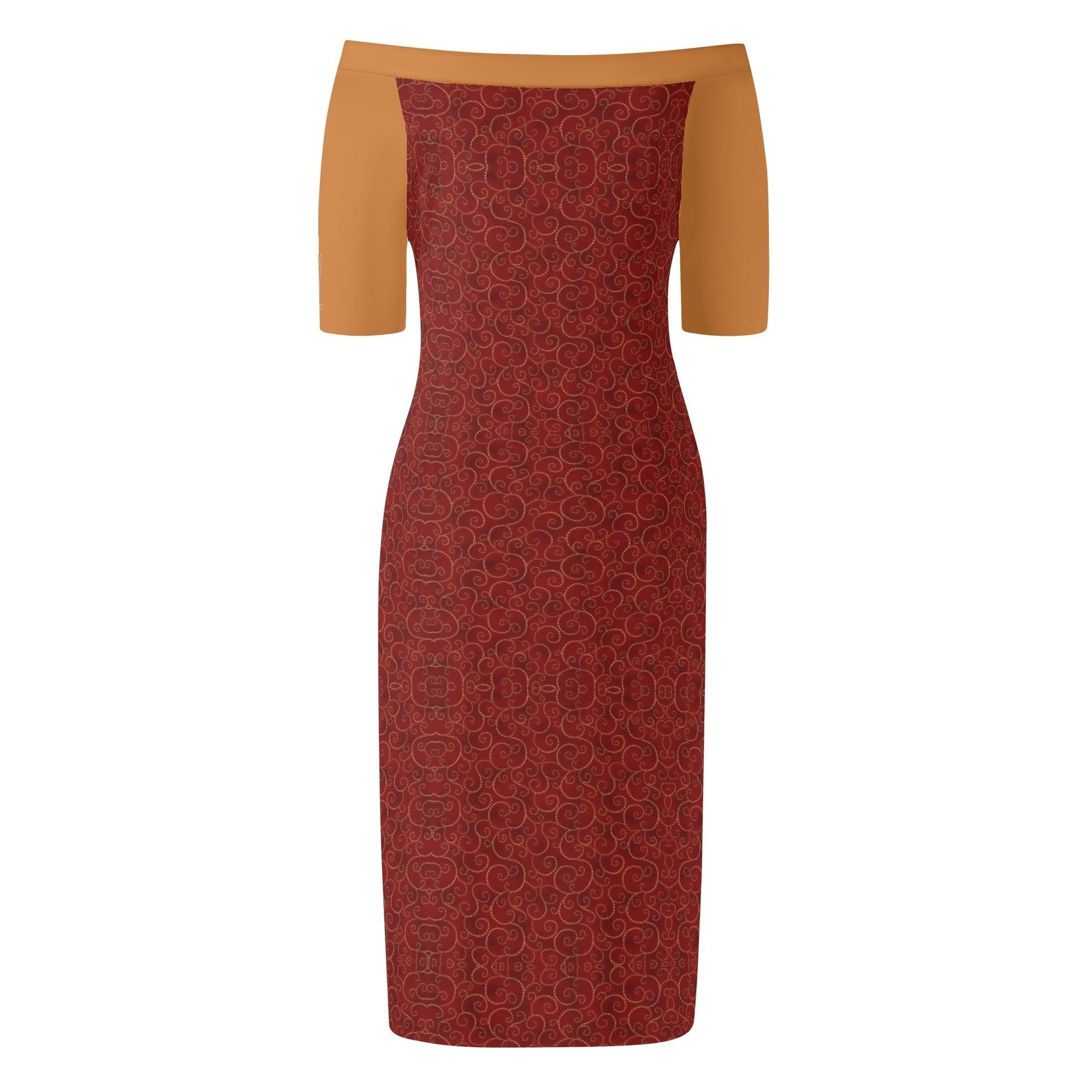 Women's Off the Shoulder Office/Evening Dress - MES...Where