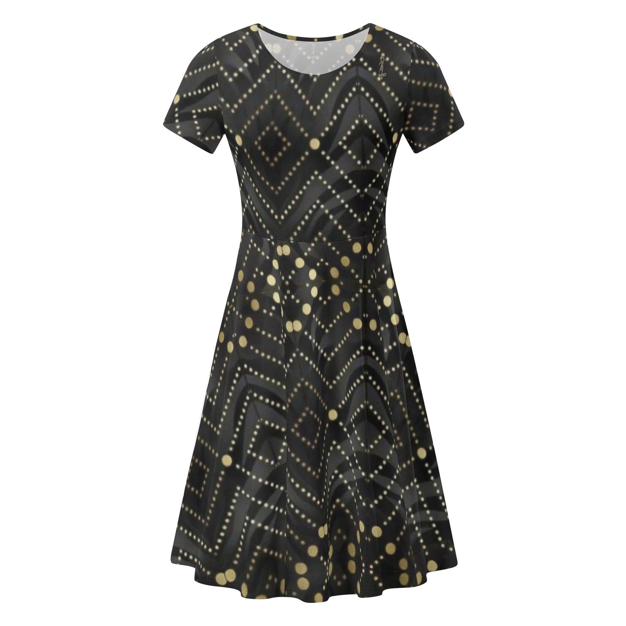 Women's Short Sleeve Ruffle Dress - MES...Where