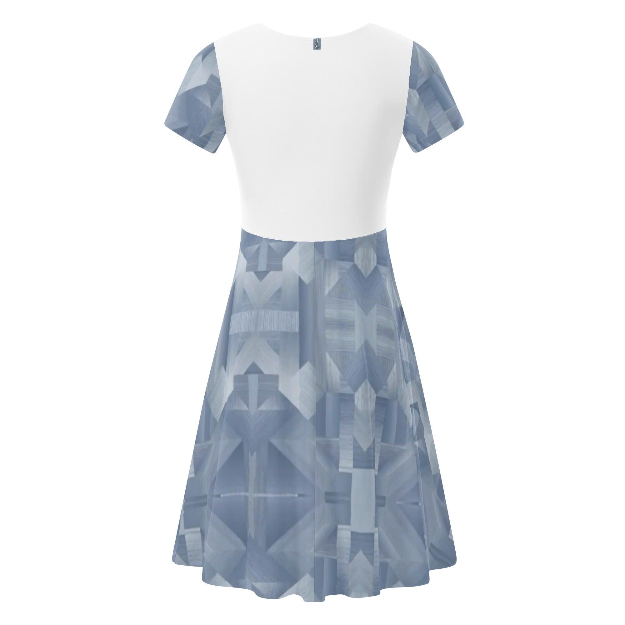 Women's Short Sleeve Ruffle Dress - MES...Where