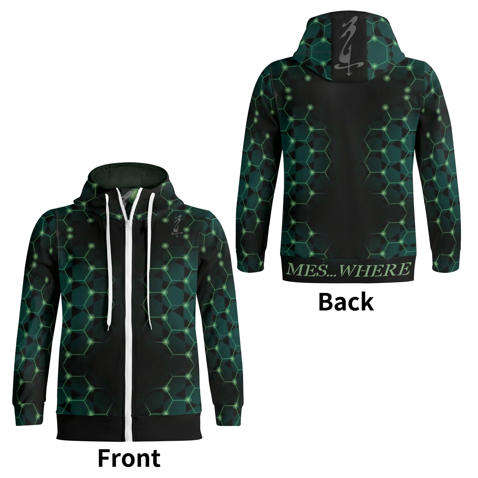 Men's Full Zip Turtleneck Hoodie Streetwear - MES...Where