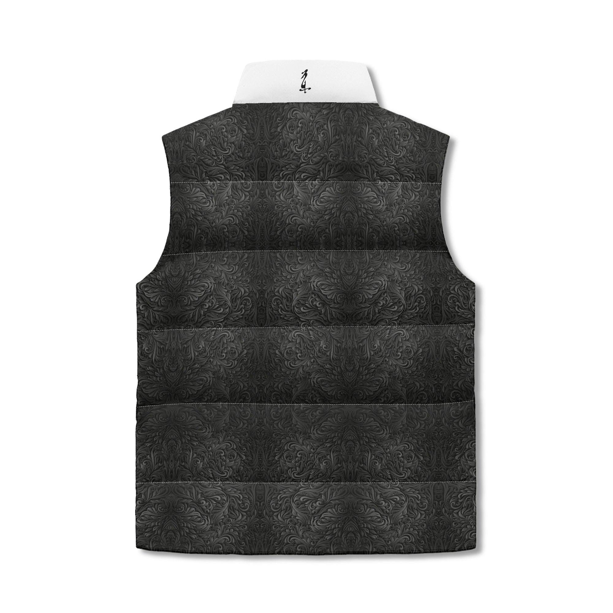 Men's Unisex Lightweight All Over Printing Stand Collar Zip Up Puffer Vest - MES...Where