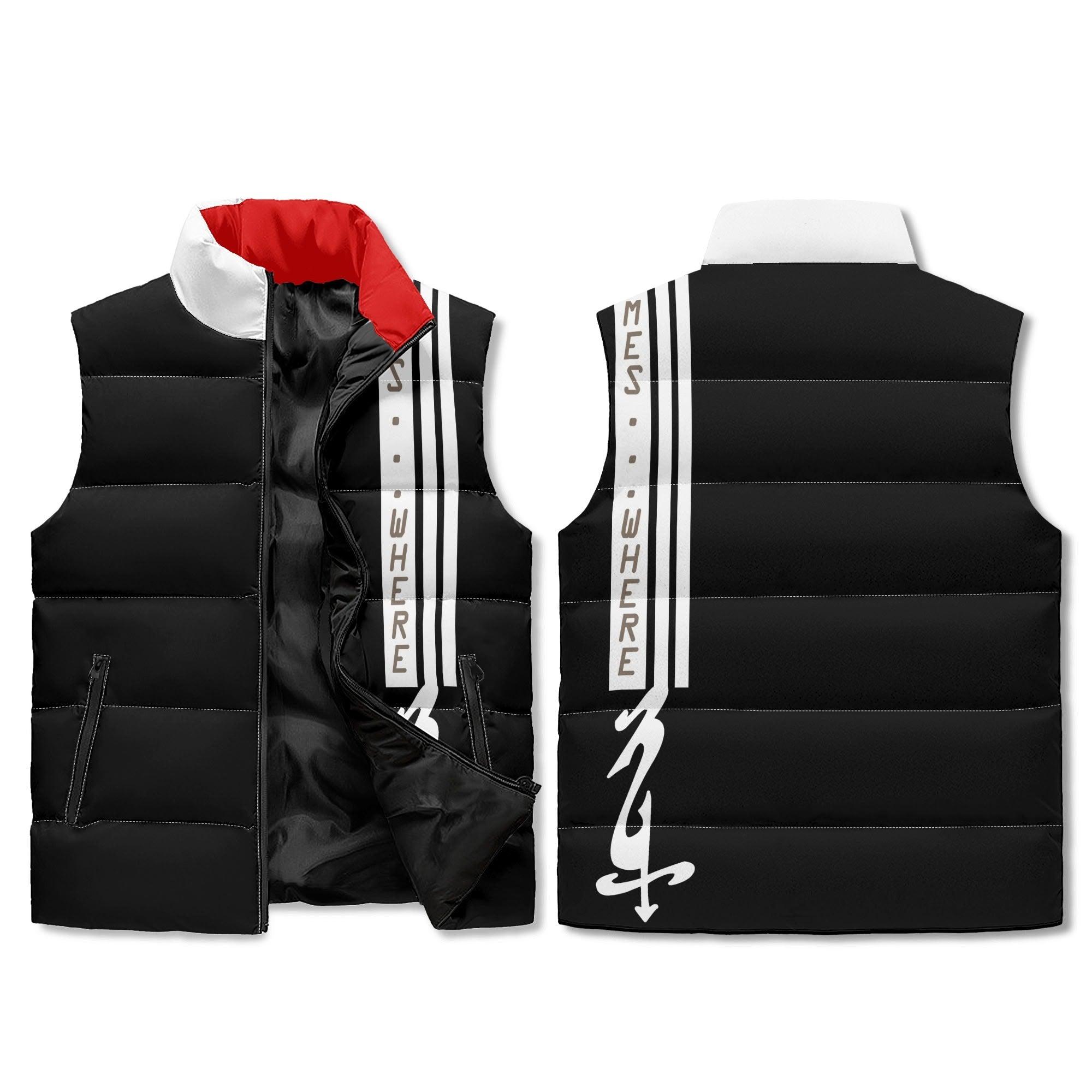 Men's Unisex Lightweight All Over Printing Stand Collar Zip Up Puffer Vest - MES...Where