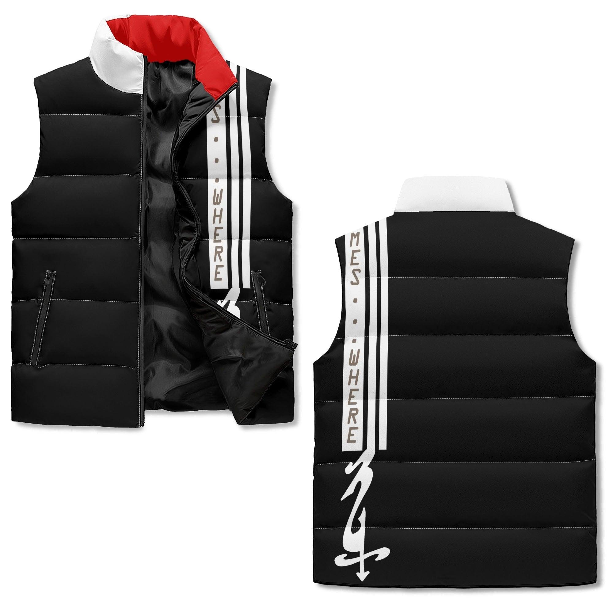 Men's Unisex Lightweight All Over Printing Stand Collar Zip Up Puffer Vest - MES...Where