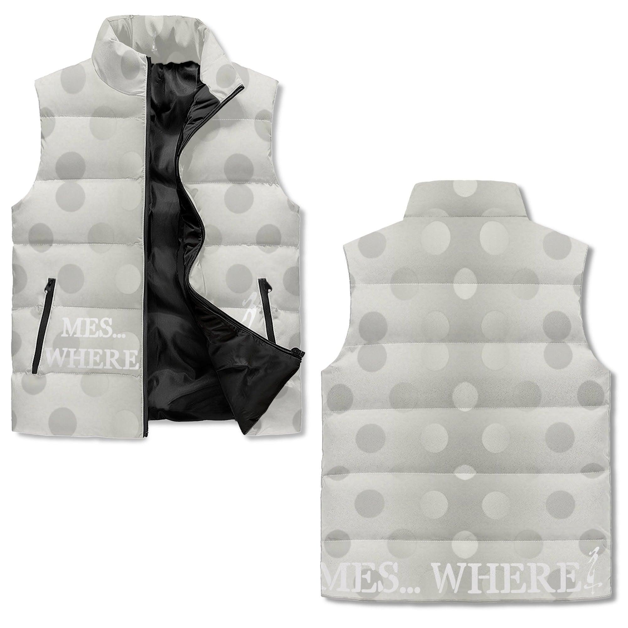 Women's Unisex Lightweight All Over Printing Stand Collar Zip Up Puffer Vest - MES...Where