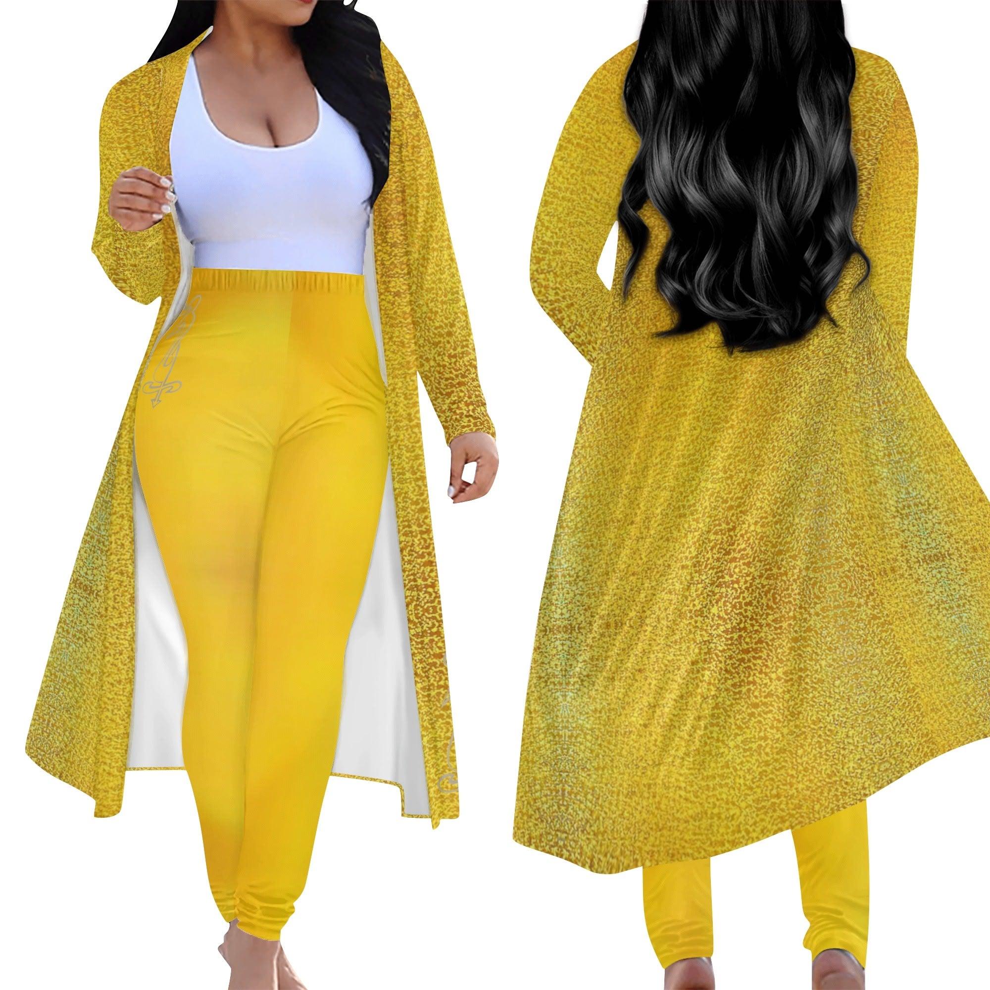 Women's Long Sleeve Cardigan and Leggings 2pcs - MES...Where