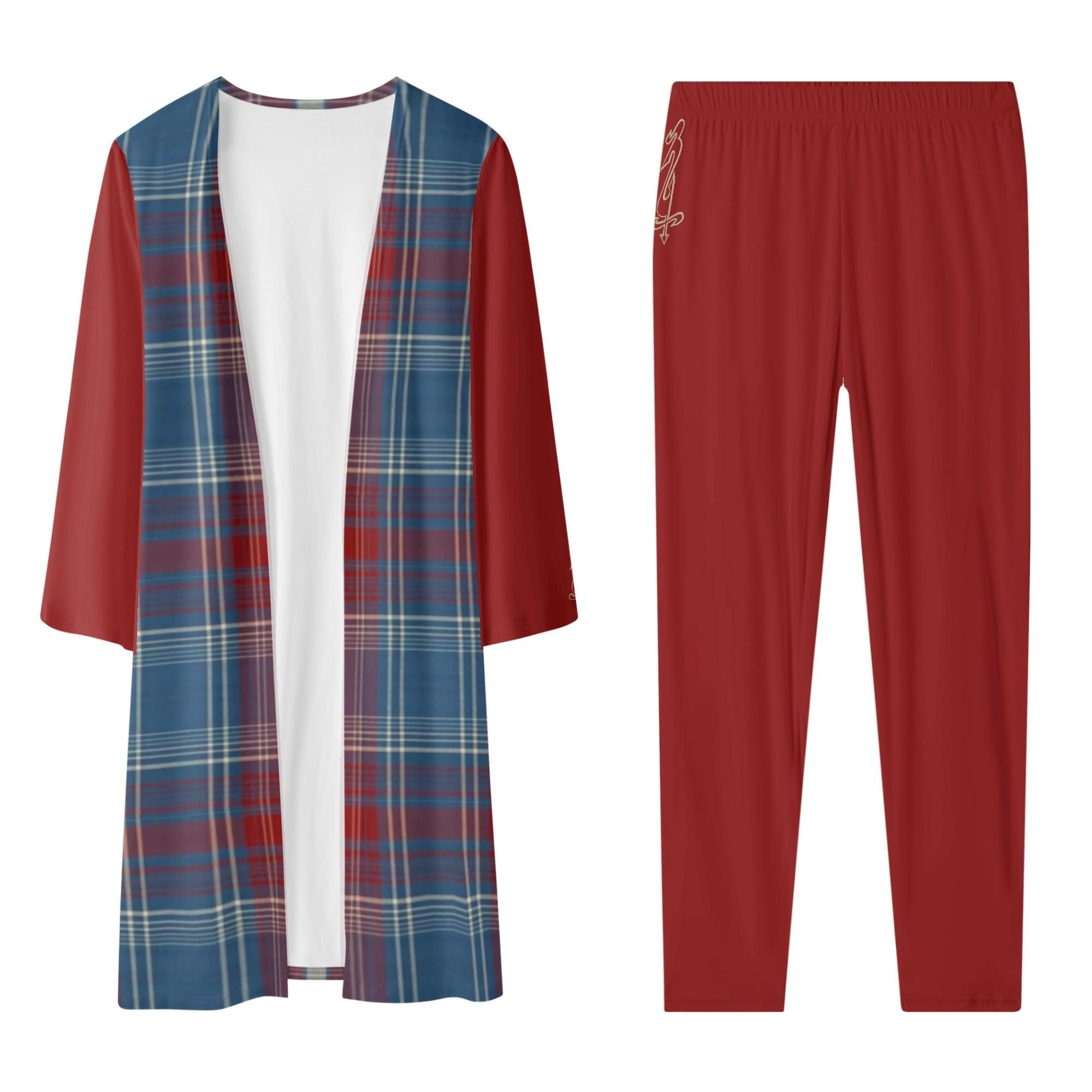 Women's Long Sleeve Cardigan and Leggings 2pcs - MES...Where