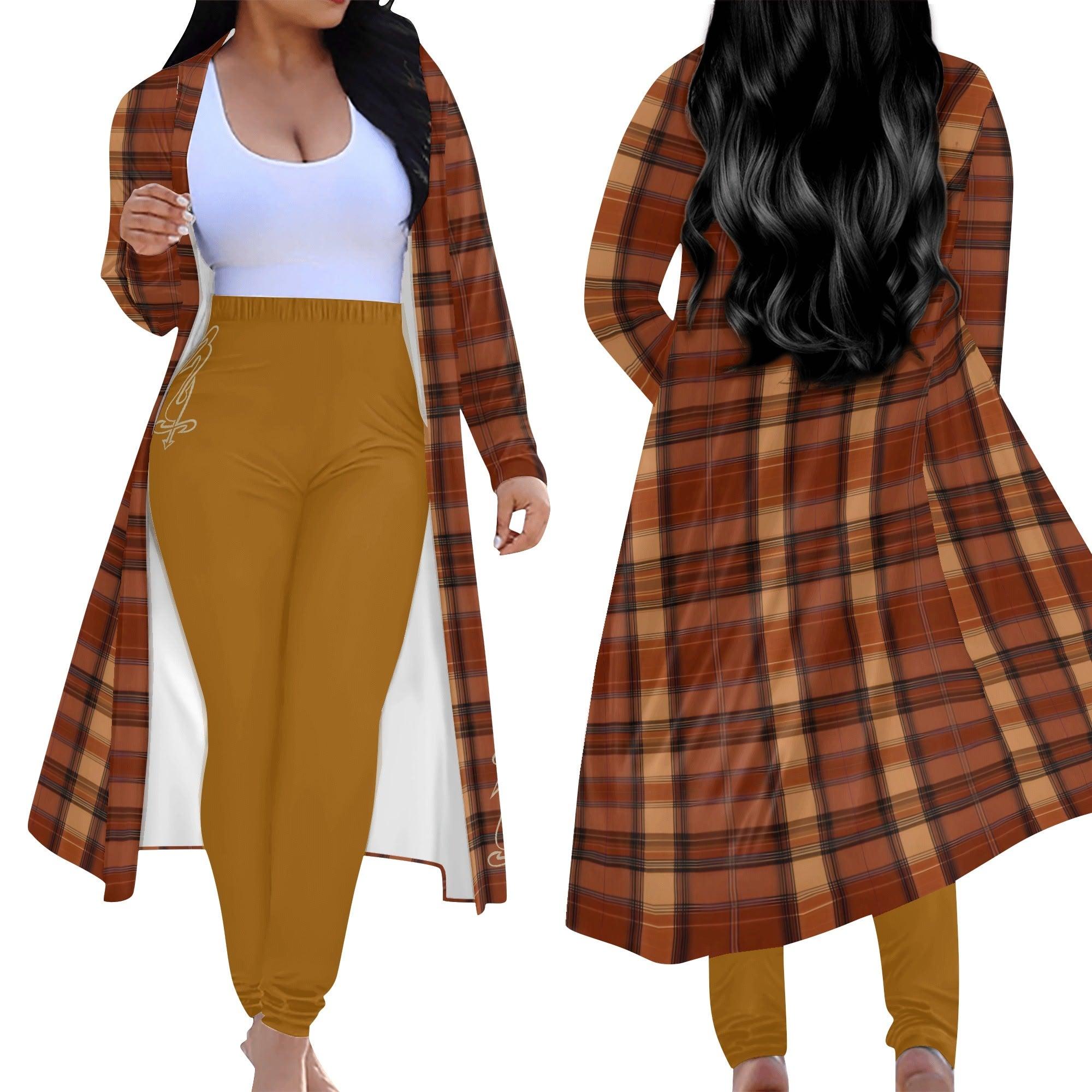 Women's Long Sleeve Cardigan and Leggings 2pcs - MES...Where