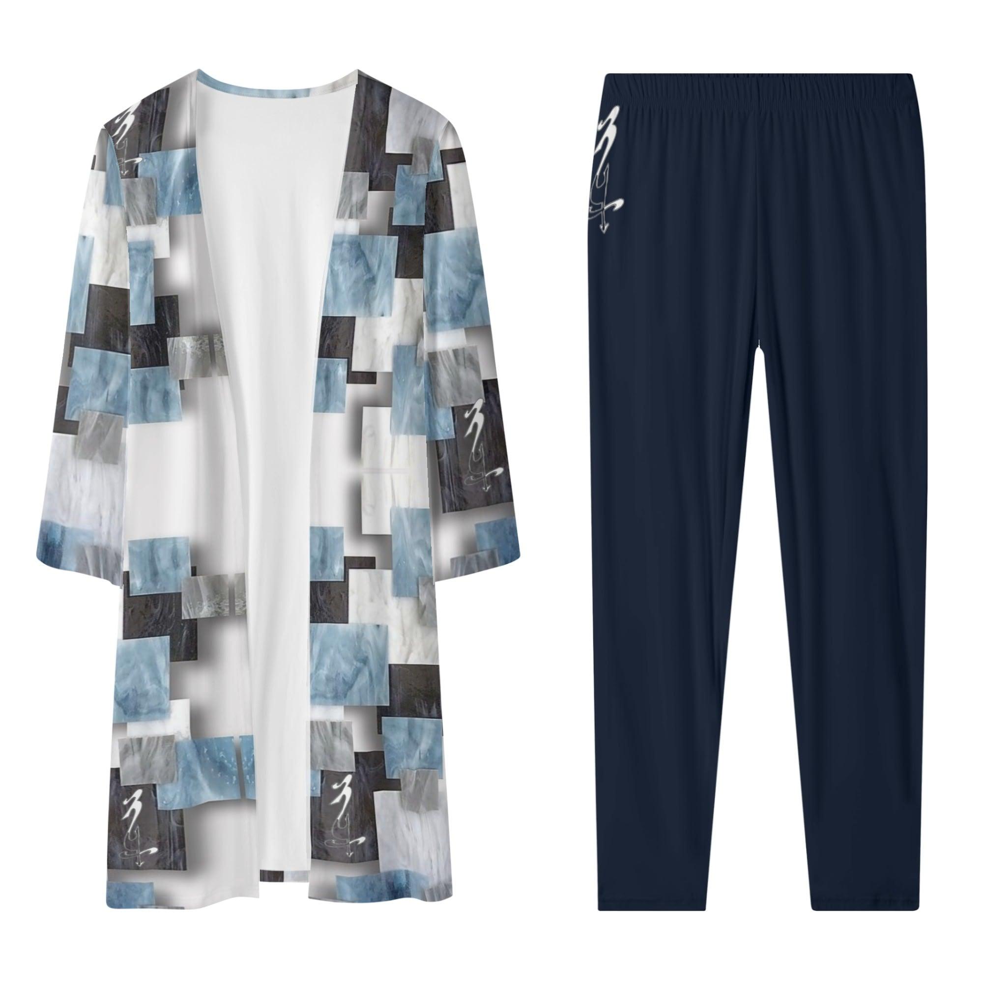 Women's Long Sleeve Cardigan and Leggings 2pcs - MES...Where