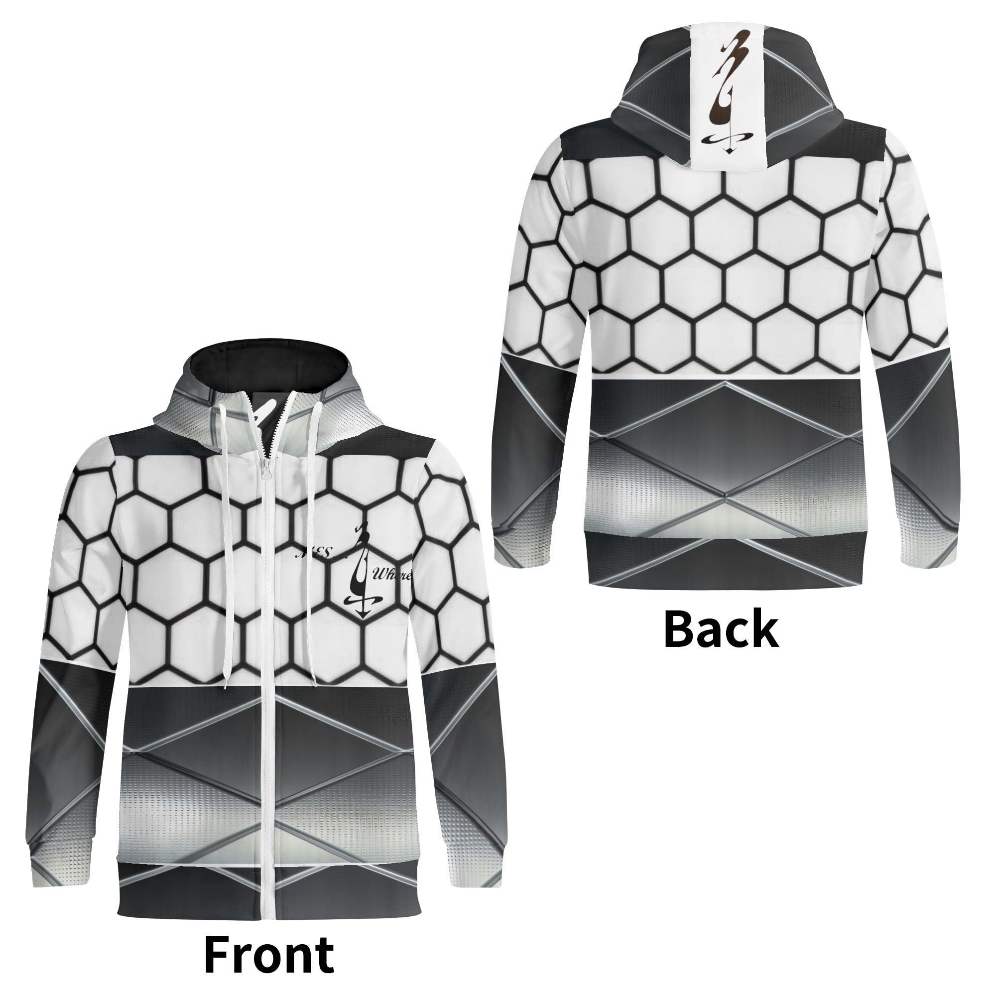 Men's Full Zipper Turtleneck Hoodie Streetwear - MES...Where