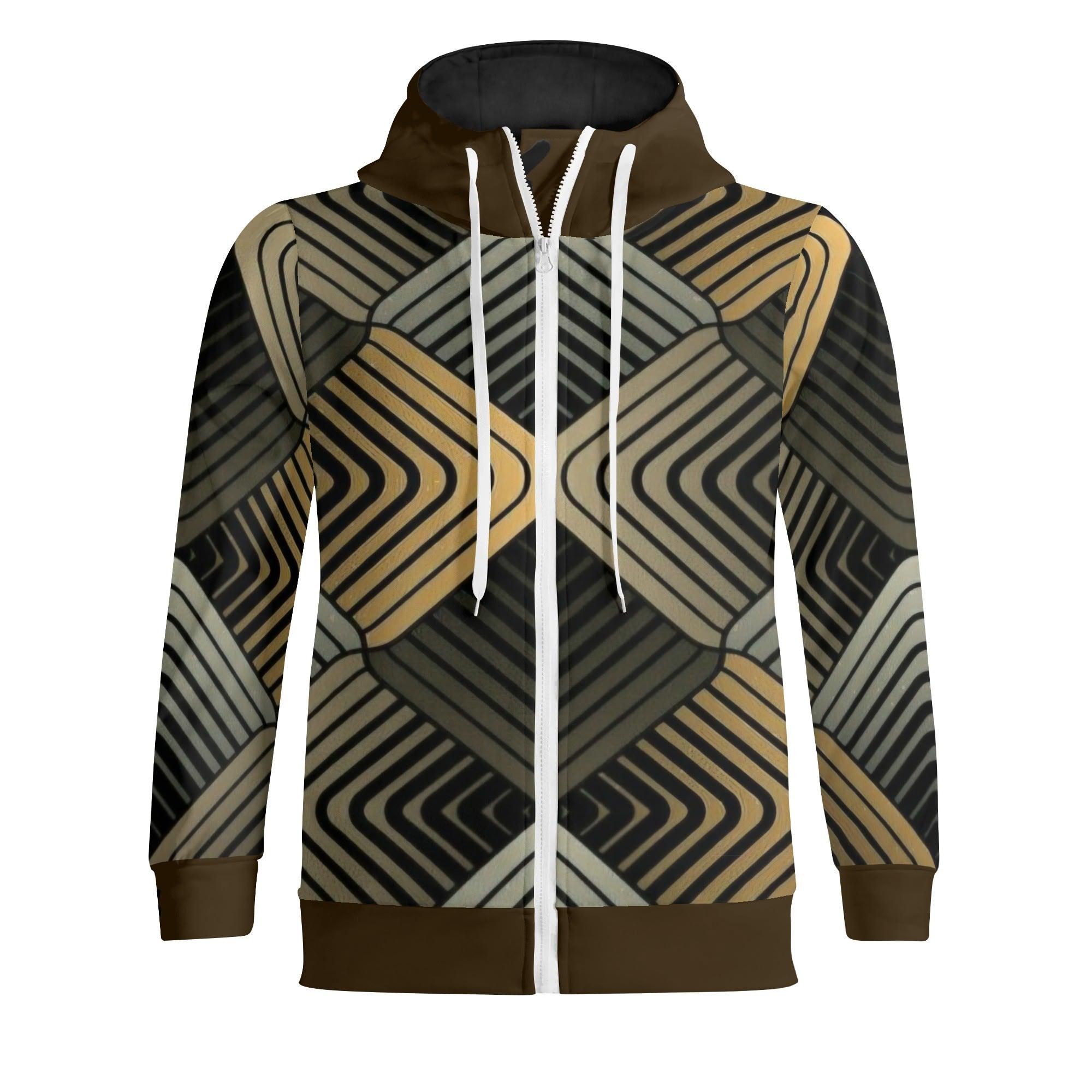 Men's Full Zip Turtleneck Hoodies Streetwear - MES...Where