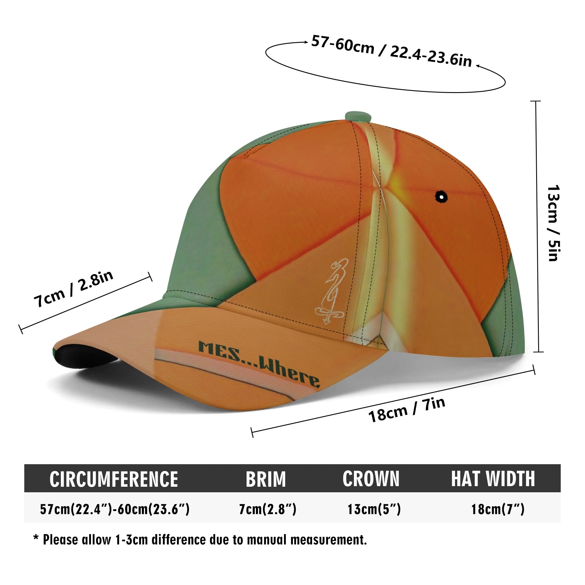 Womens Printed Baseball Cap - MES...Where