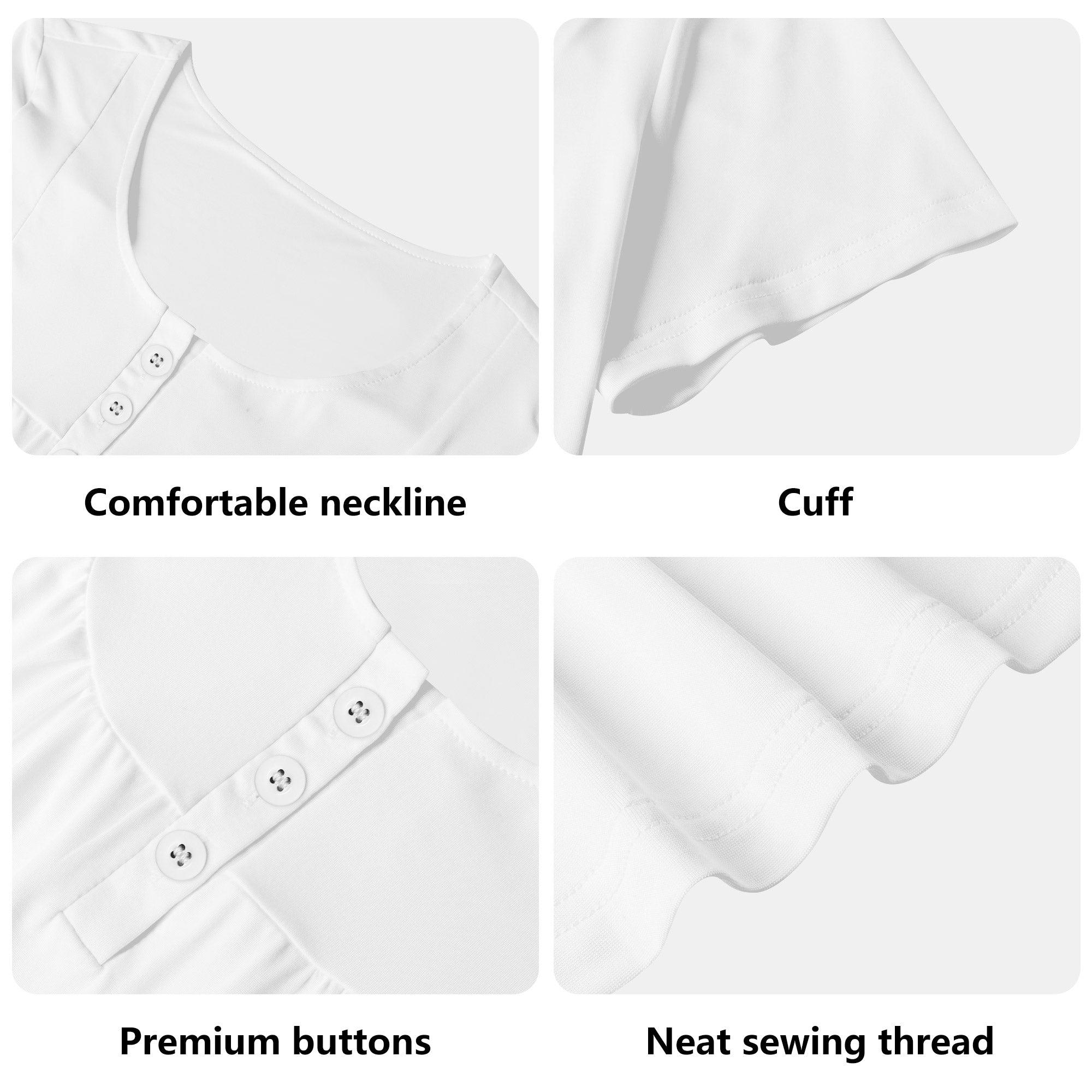 Womens Scoop Neck Short sleeve Loose Blouse - MES...Where