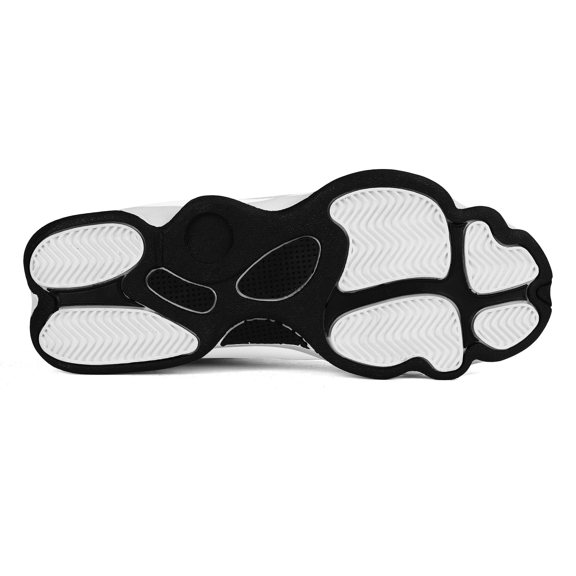 Men's Shoes White Black Outsole PU Leather Basketball Shoe - MES...Where