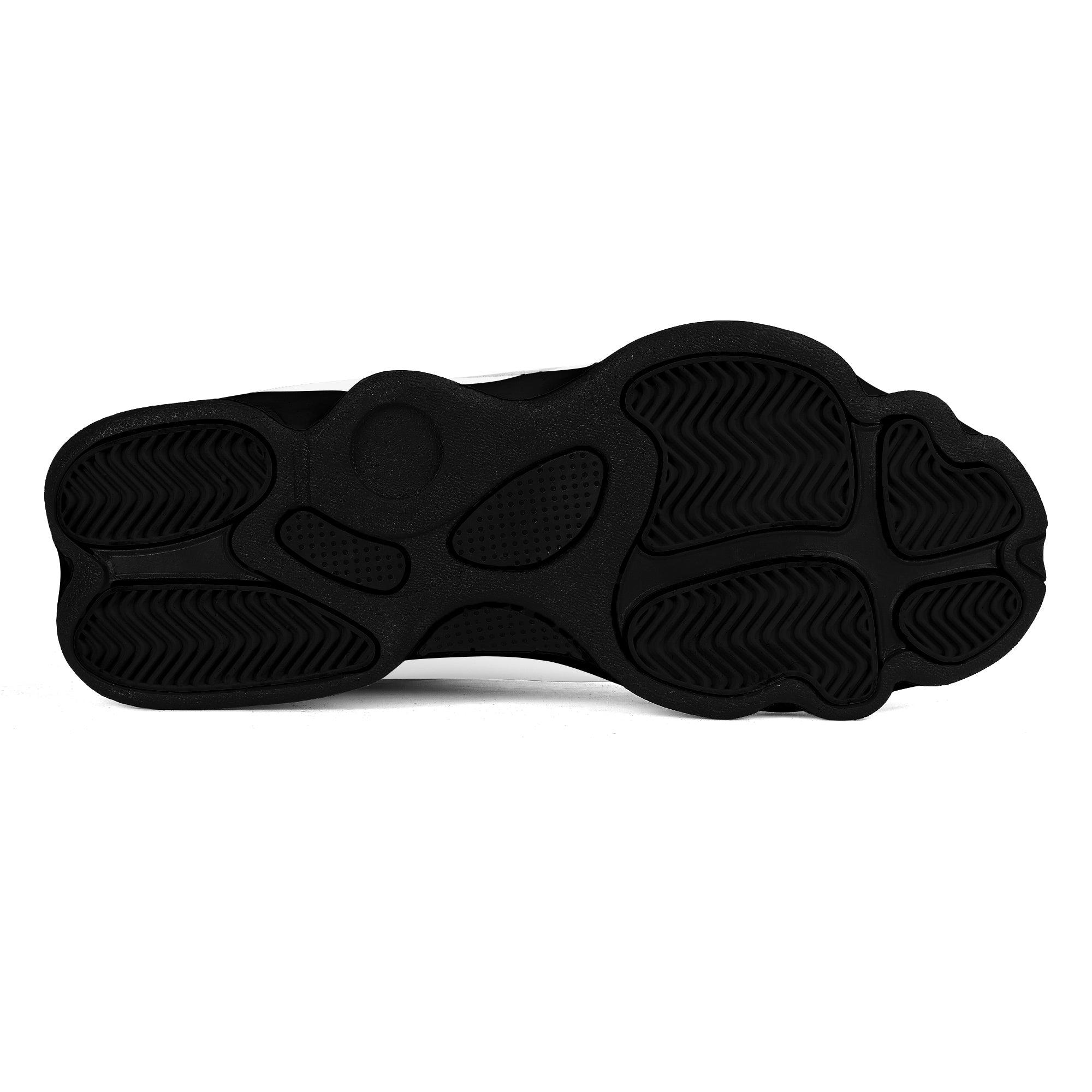 Men's Shoes White Black Outsole PU Leather Basketball Shoe - MES...Where