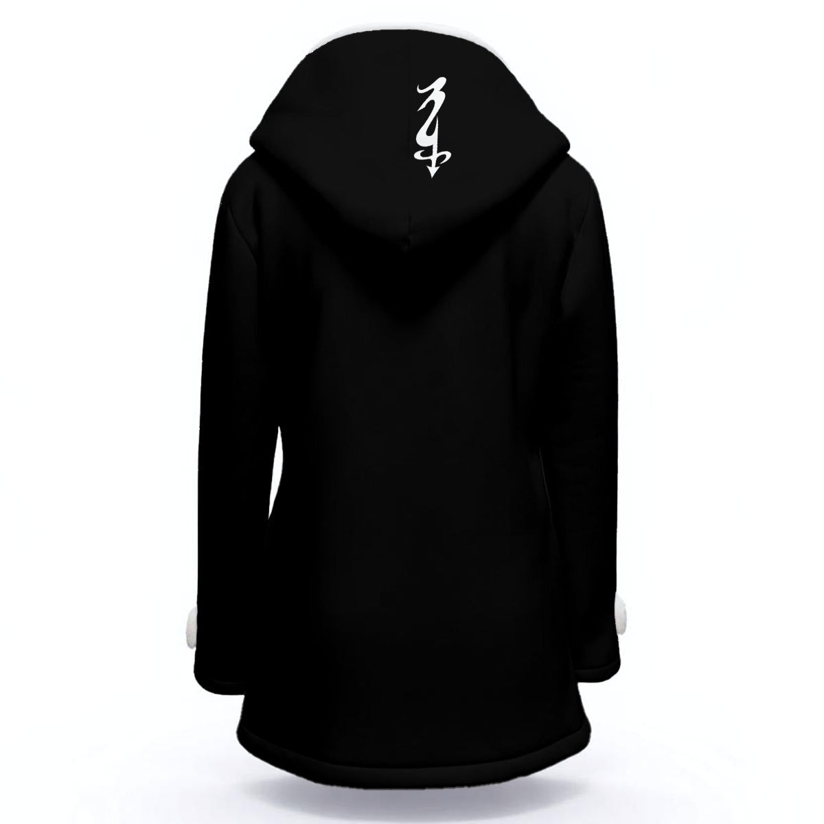 Women's Hooded Double-Breasted Winter Coat With Fleece