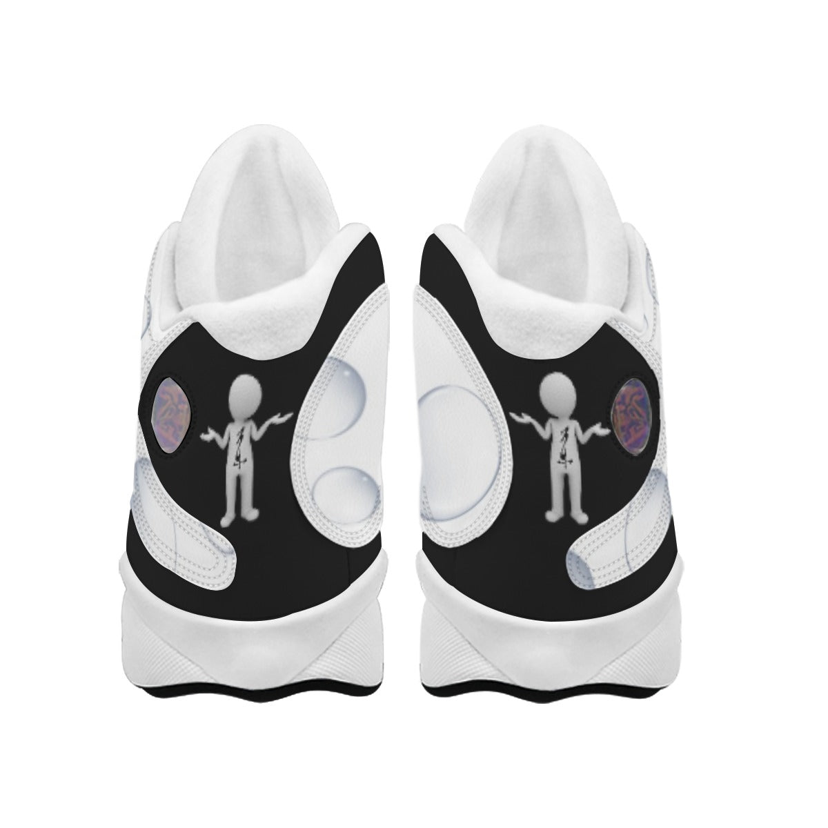 Men's Curved Basketball Shoes With Thick Soles