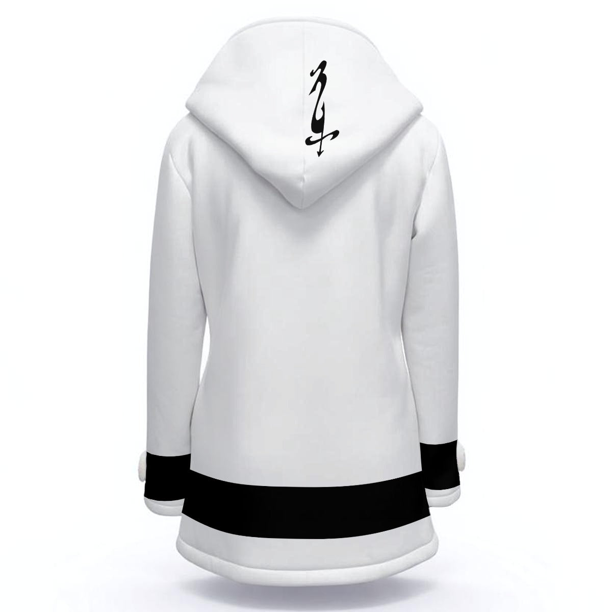 Women's Hooded Double-Breasted Winter Coat With Fleece