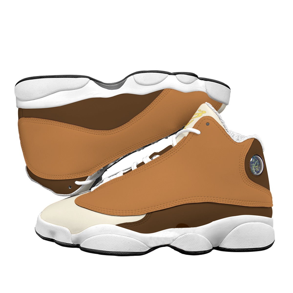 Men's Curved Basketball Shoes With Thick Soles