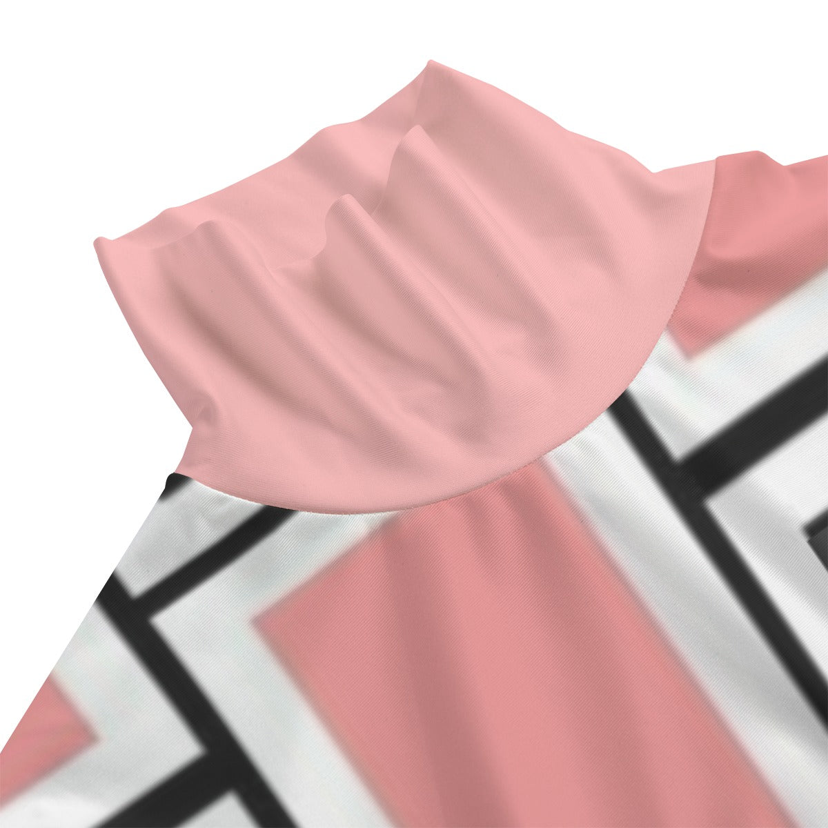 Women's Turtleneck T-shirt With Sloping Hem